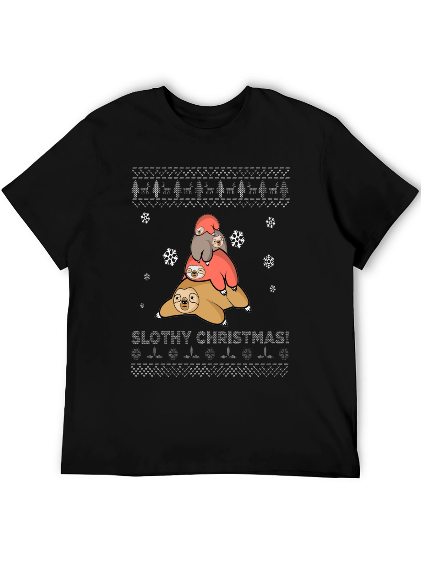 Slothy Christmas T-Shirt - Holiday Fun