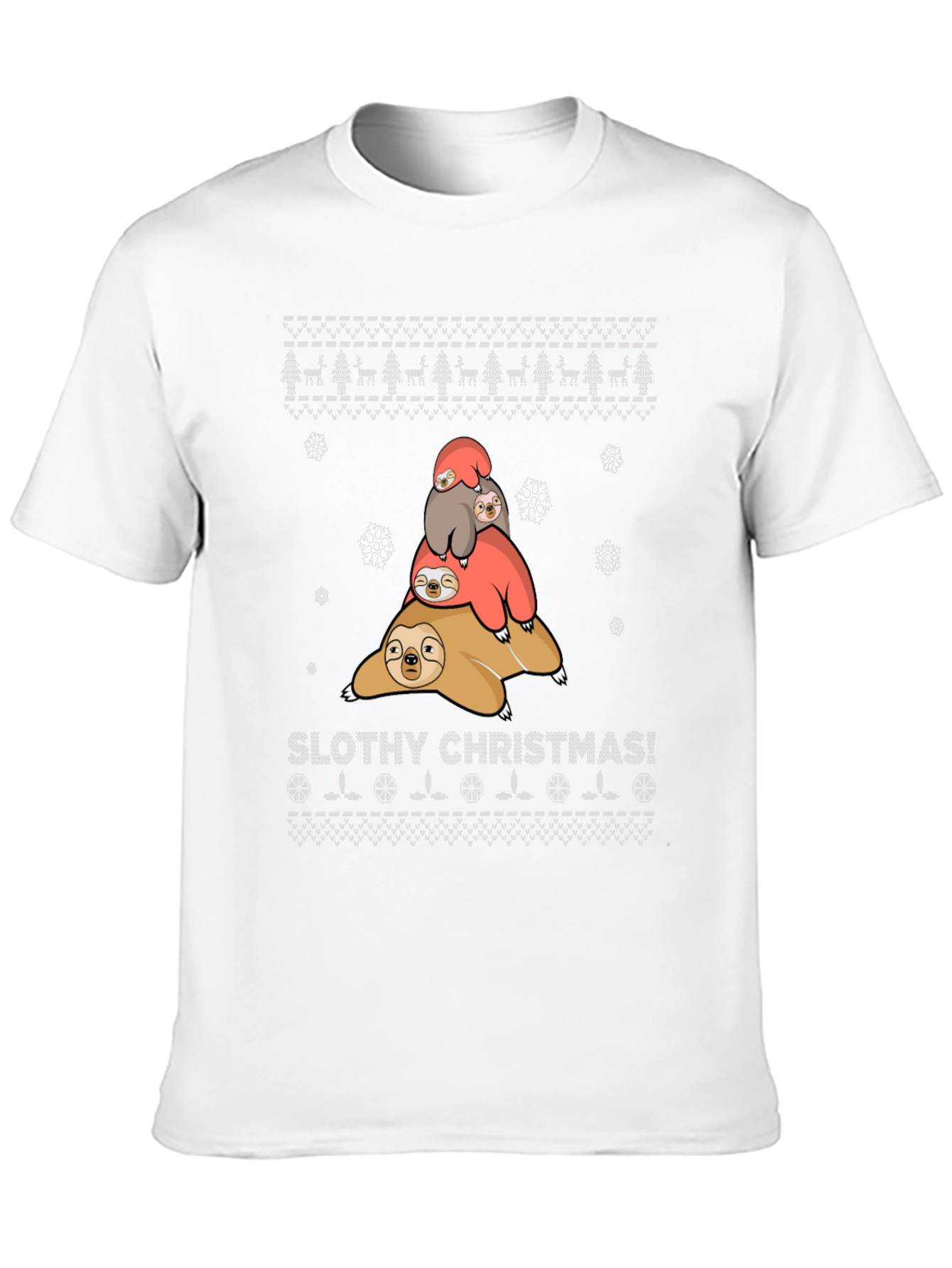 Slothy Christmas T-Shirt - Holiday Fun