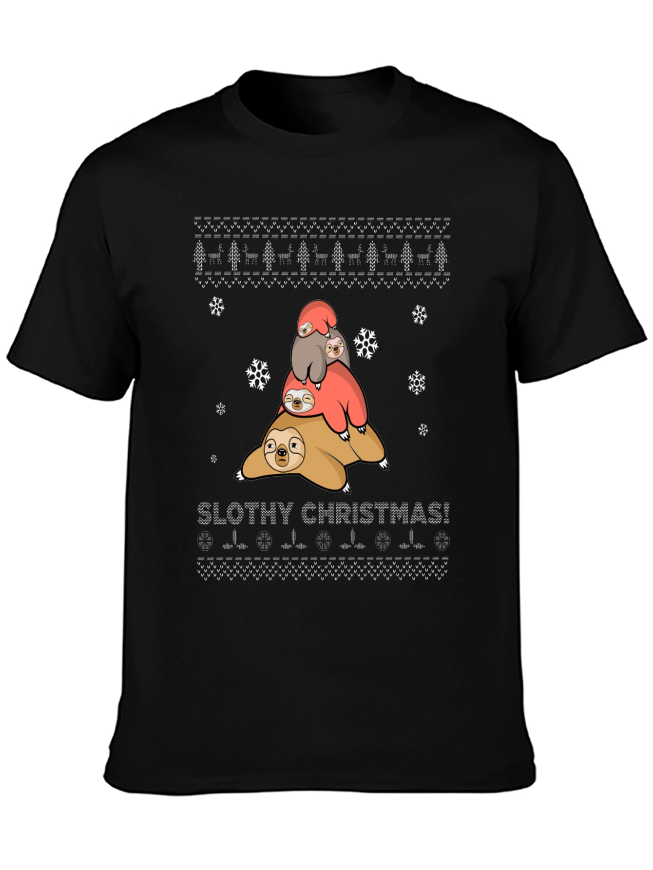 Slothy Christmas T-Shirt - Holiday Fun