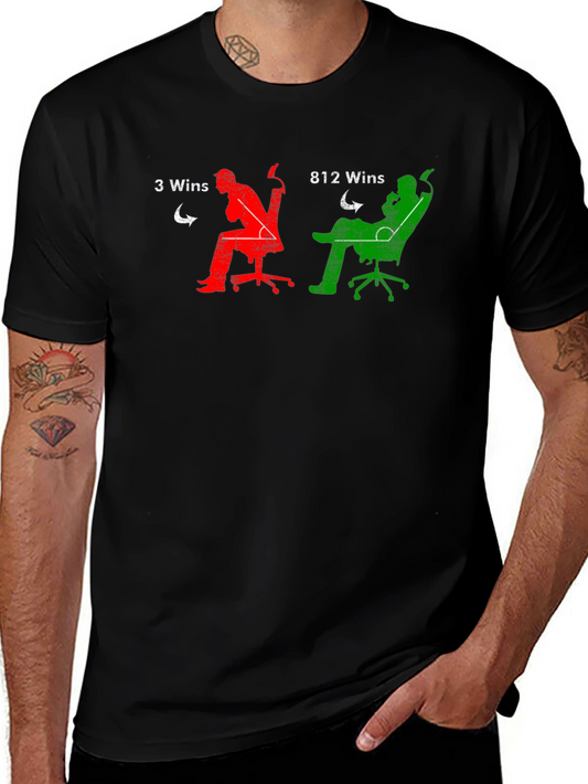 Gaming Posture T-Shirt - 3 Wins vs 812 Wins