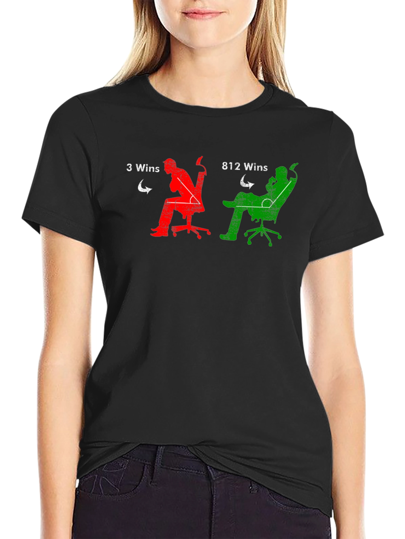 Gaming Posture T-Shirt - 3 Wins vs 812 Wins