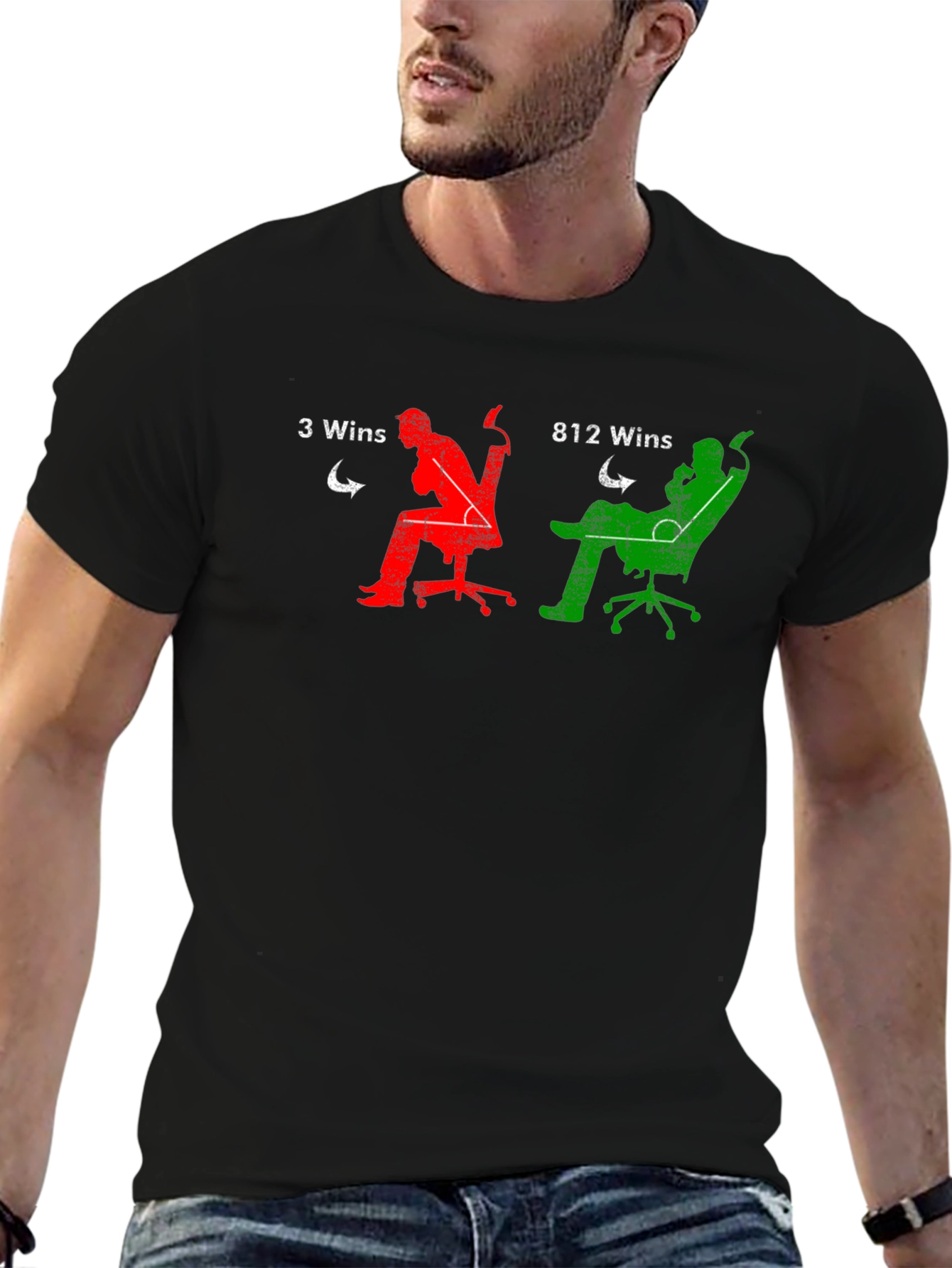 Gaming Posture T-Shirt - 3 Wins vs 812 Wins