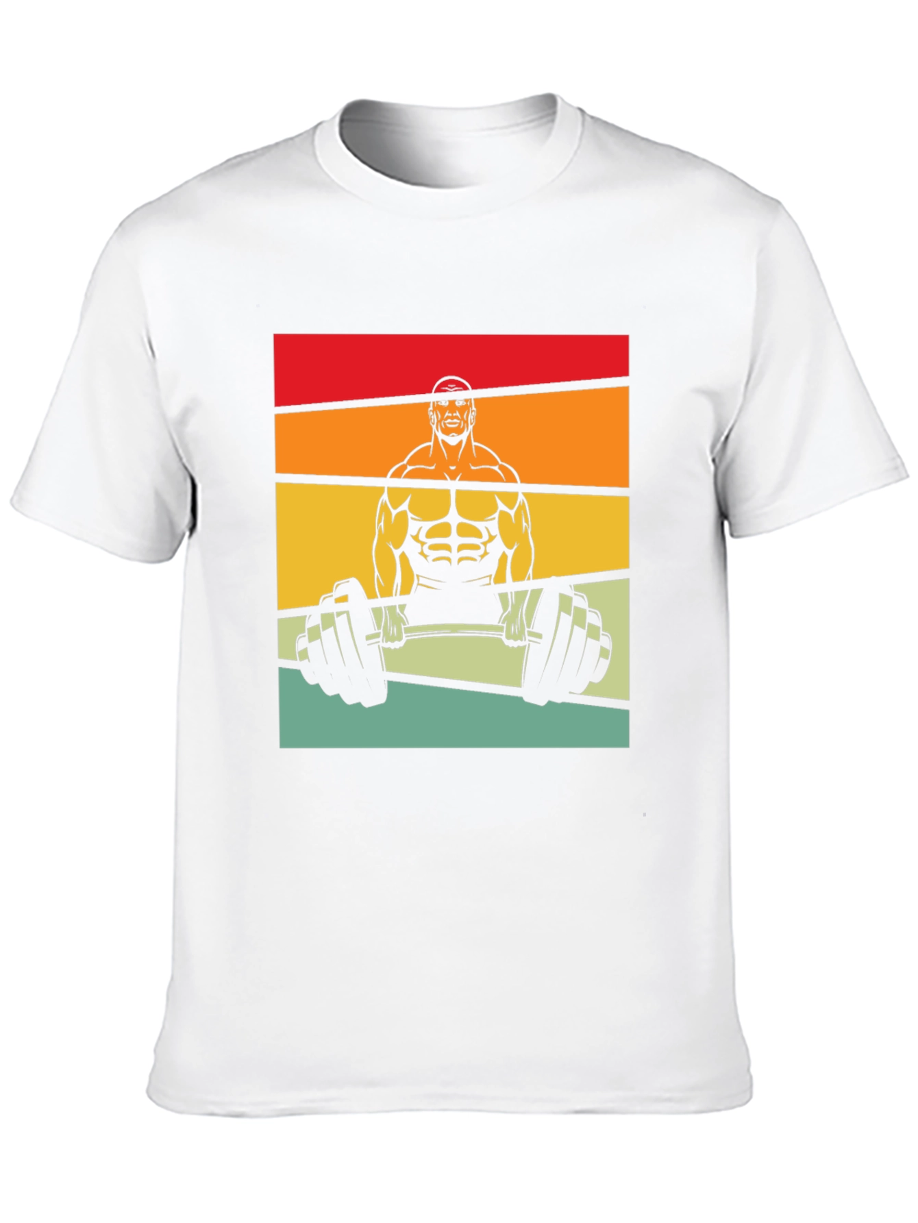 Retro Bodybuilder Graphic Tee - Black