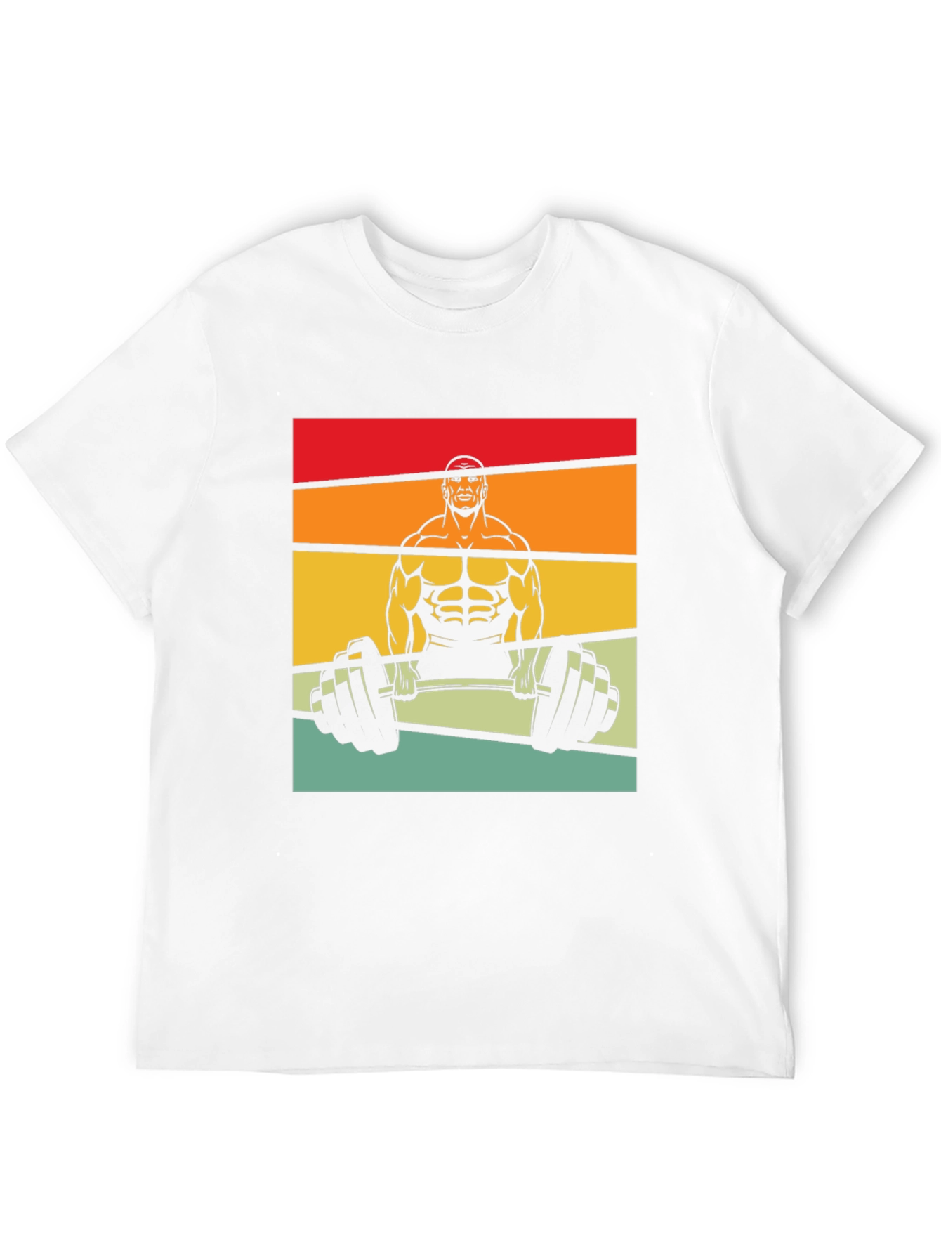 Retro Bodybuilder Graphic Tee - Black