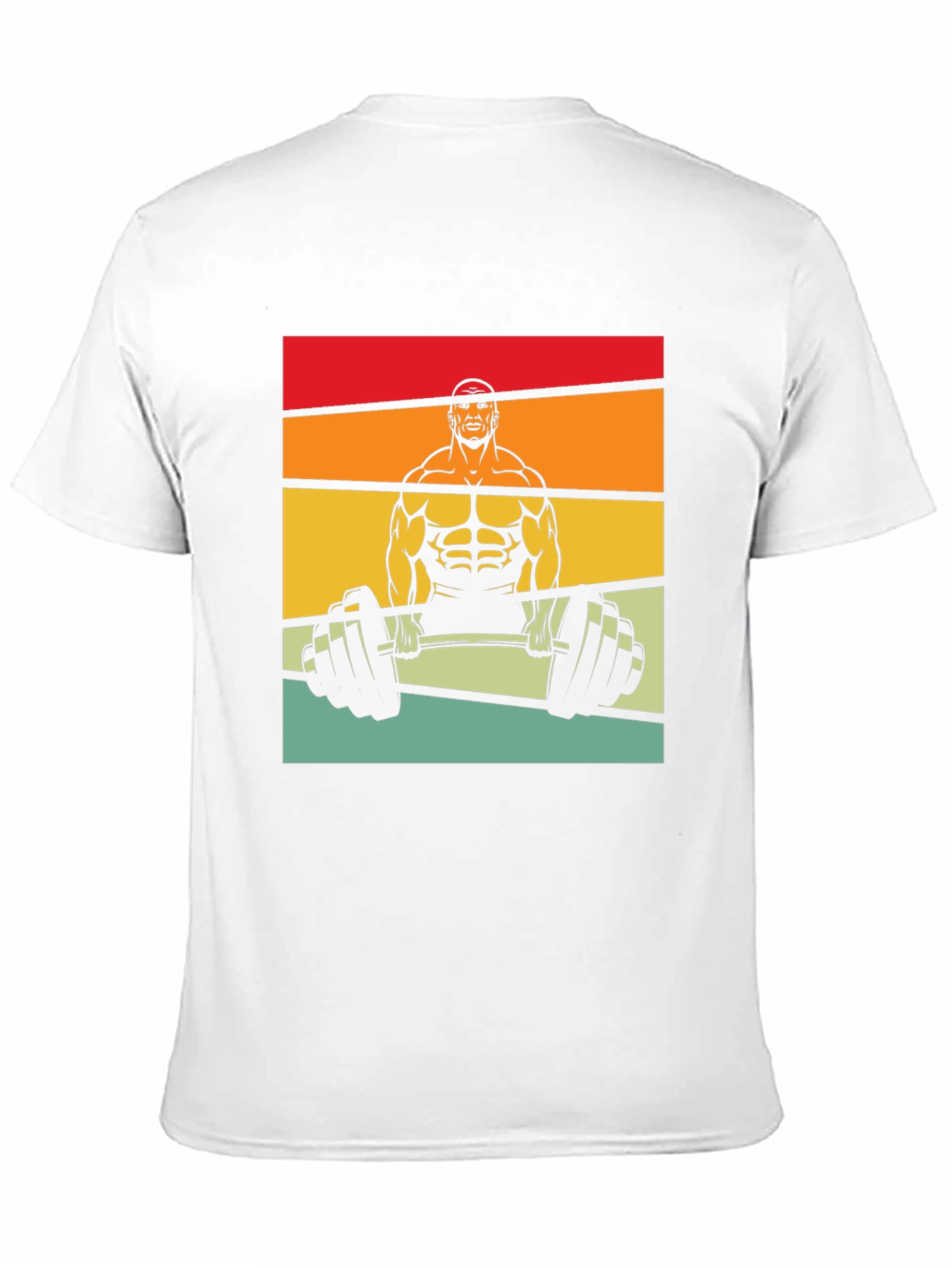 Retro Bodybuilder Graphic Tee - Black