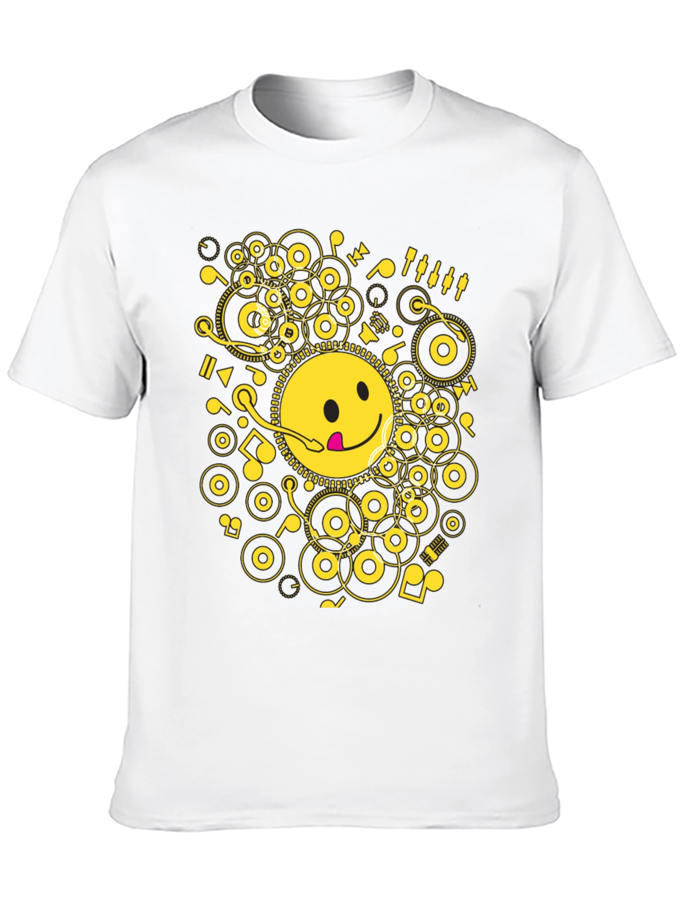 Smiley Face DJ T-Shirt - Music Lover Tee