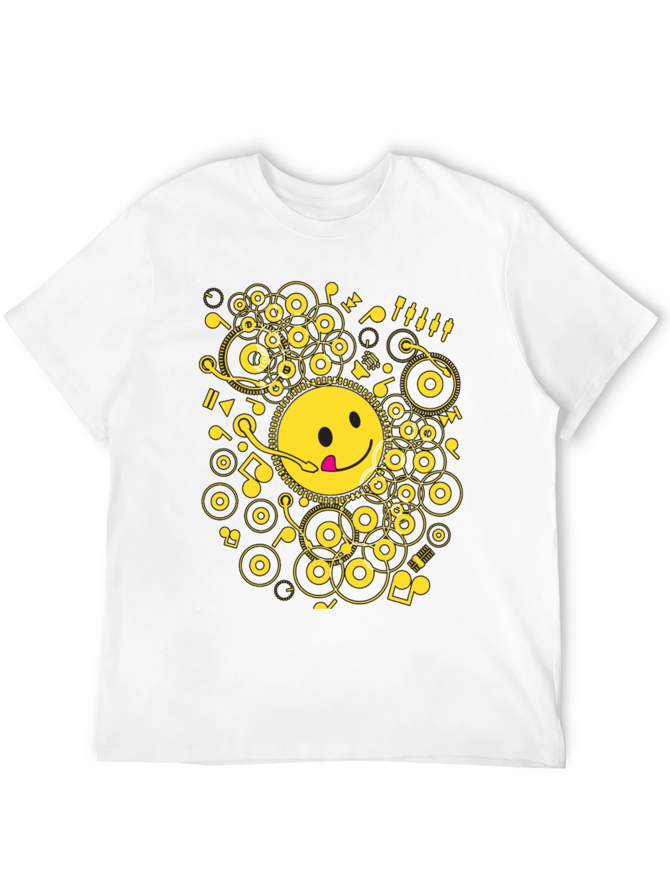 Smiley Face DJ T-Shirt - Music Lover Tee