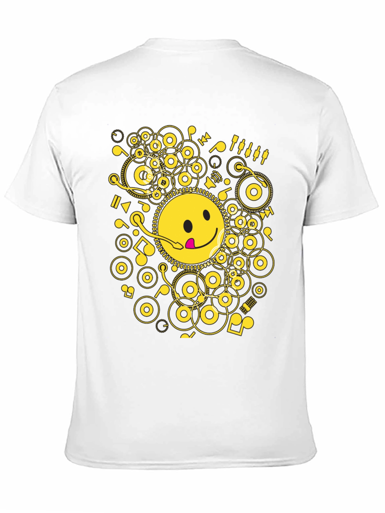 Smiley Face DJ T-Shirt - Music Lover Tee
