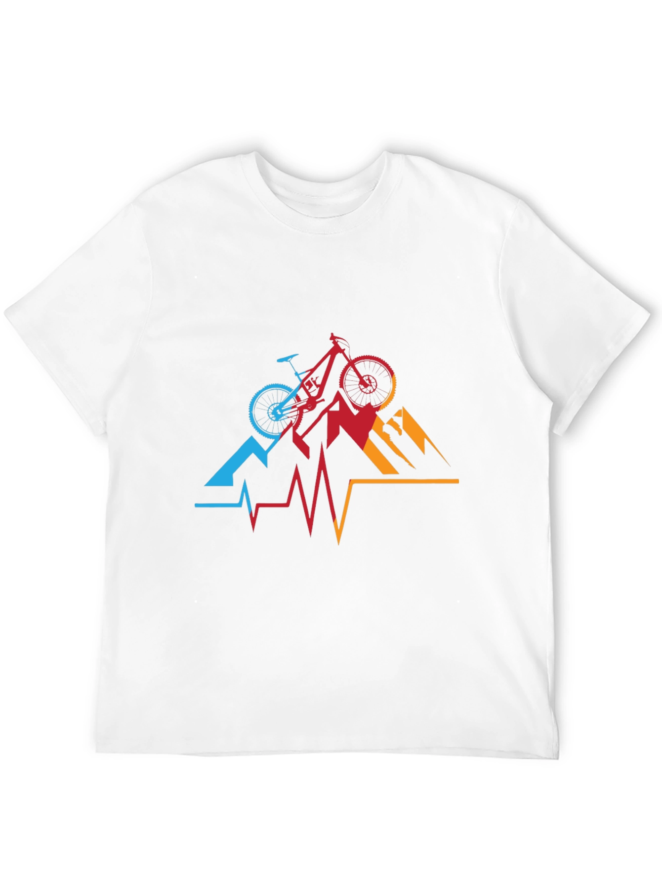 Mountain Biking Heartbeat Graphic Tee