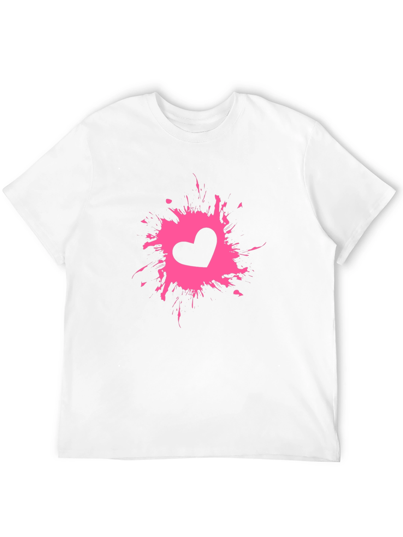 Heart Splash Black Tee - Stylish Graphic Print