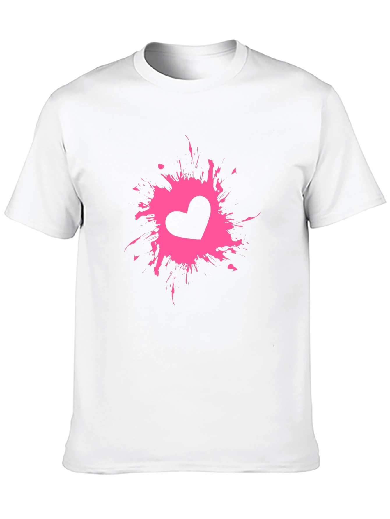 Heart Splash Black Tee - Stylish Graphic Print