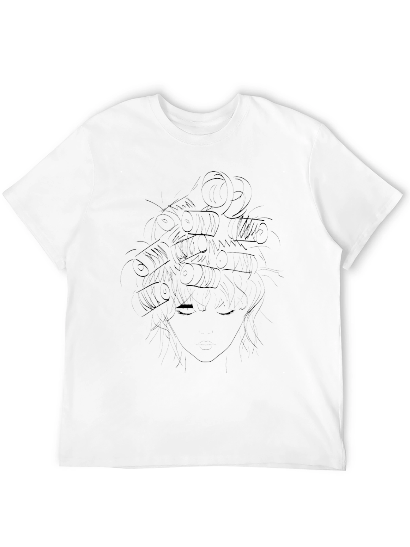 Black Graphic Tee - Curler Design