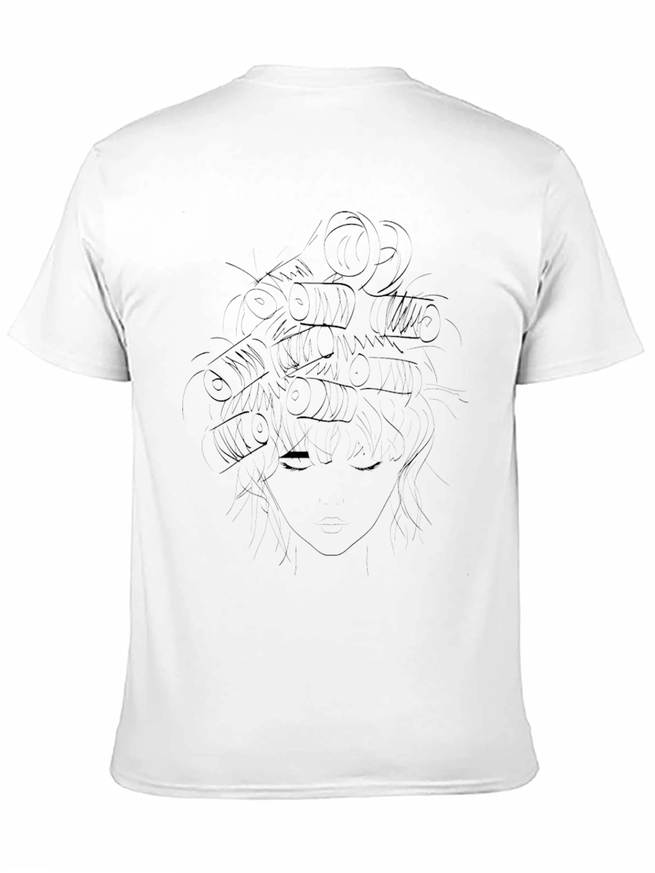 Black Graphic Tee - Curler Design