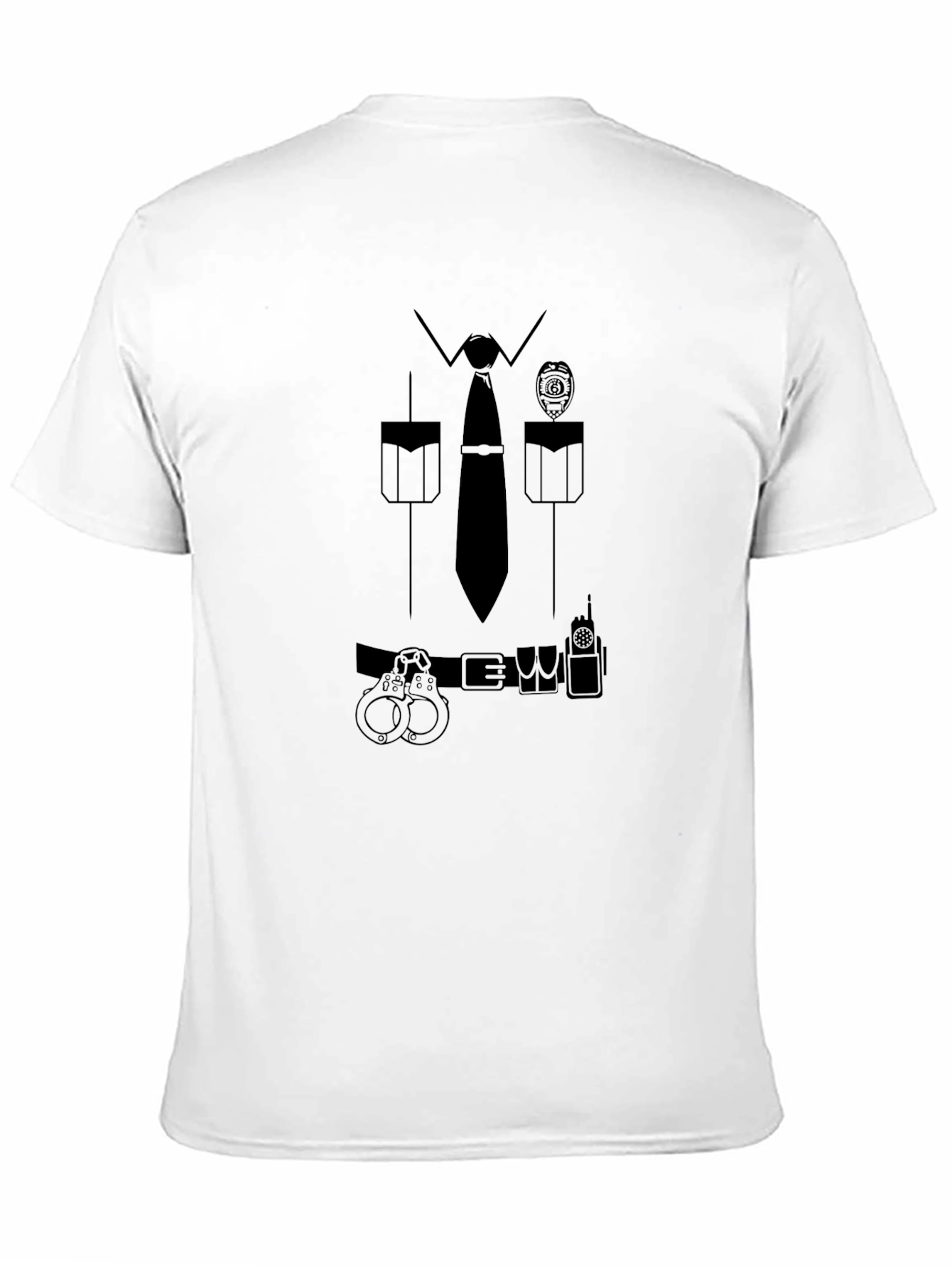 Police Uniform Graphic T-Shirt - Costume Tee
