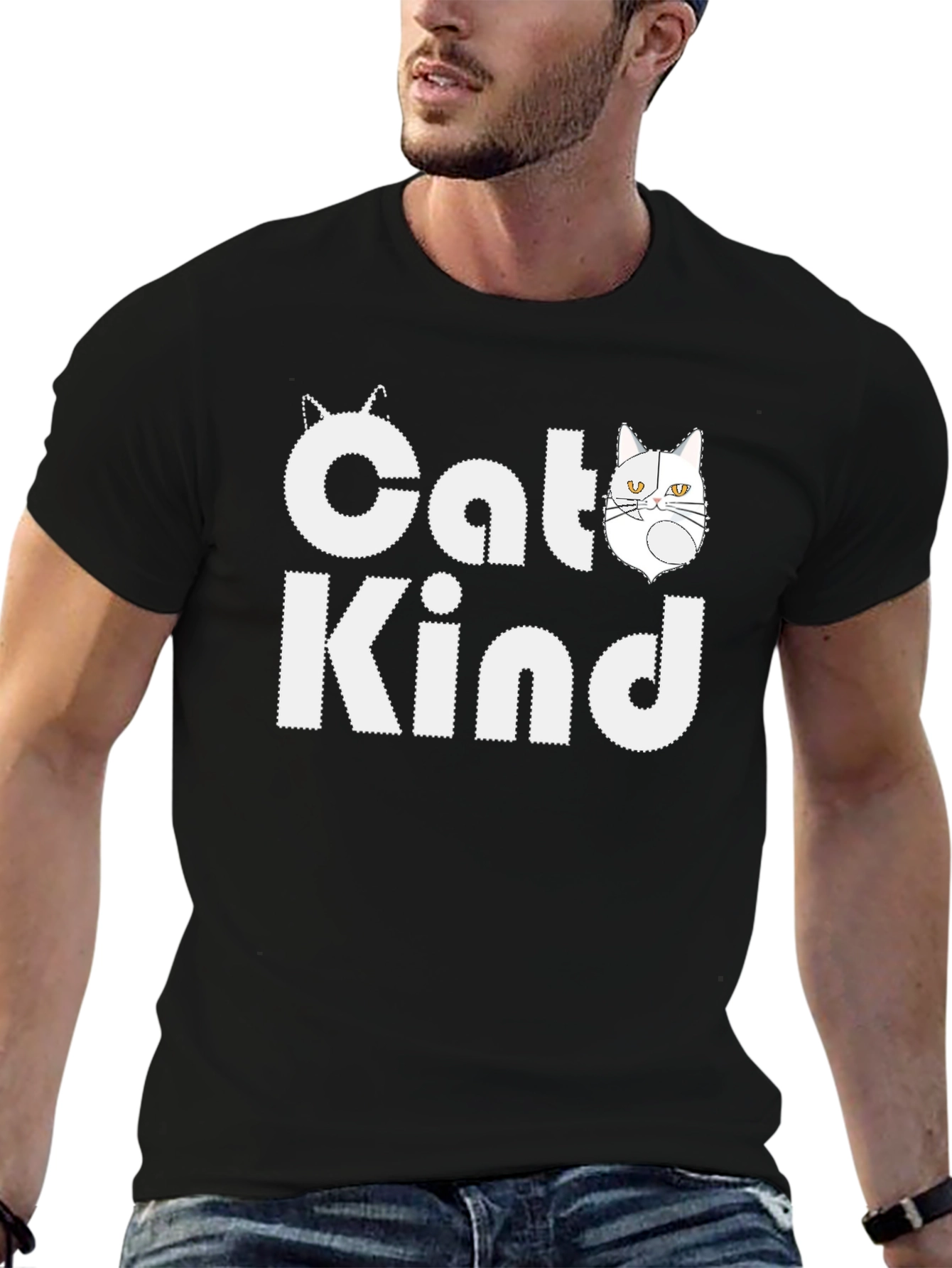 Cat Kind T-Shirt - Black Graphic Tee