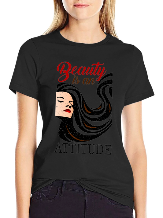 Beauty is an Attitude Black T-Shirt