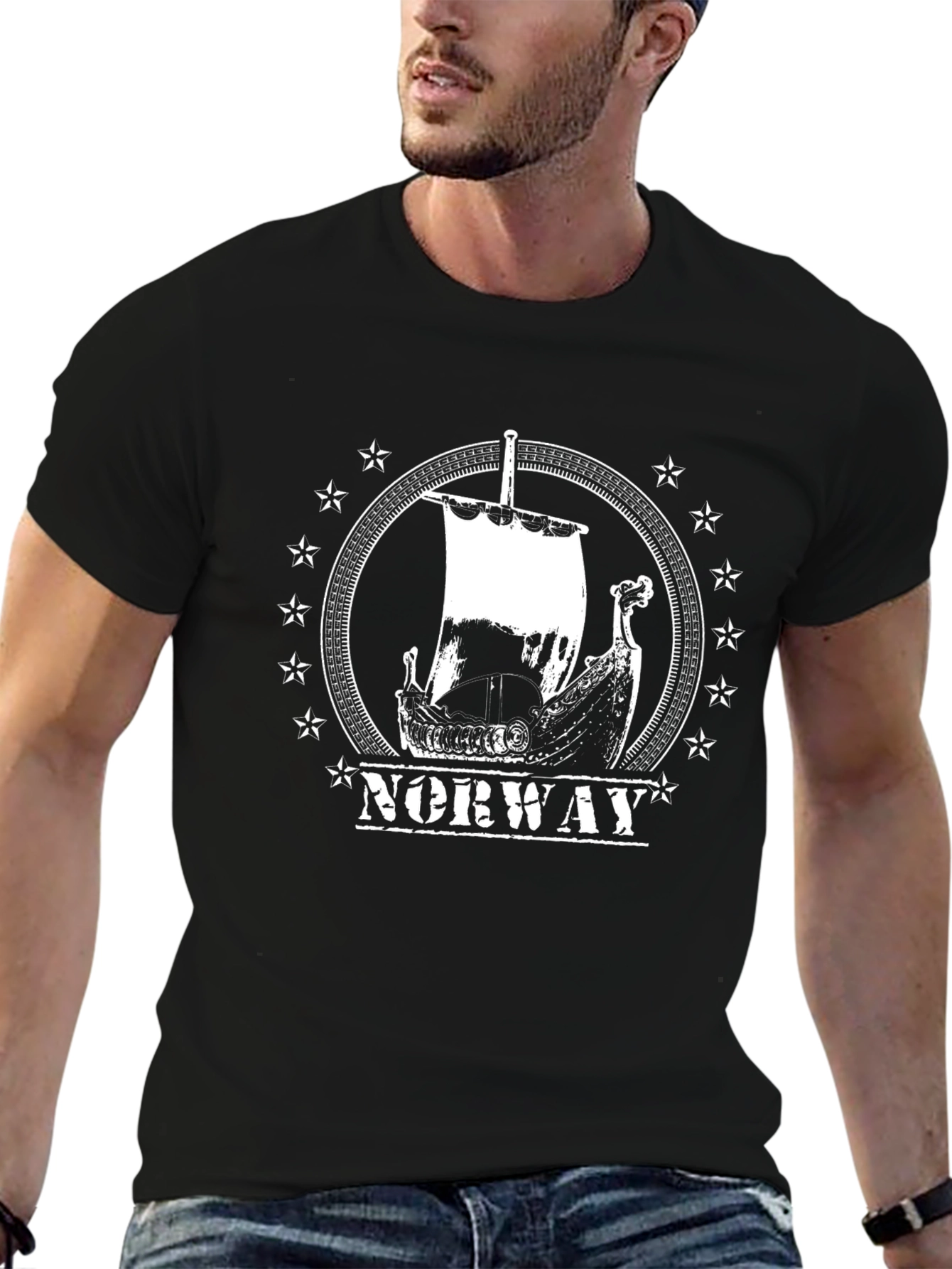 Norway Viking Ship Graphic Tee