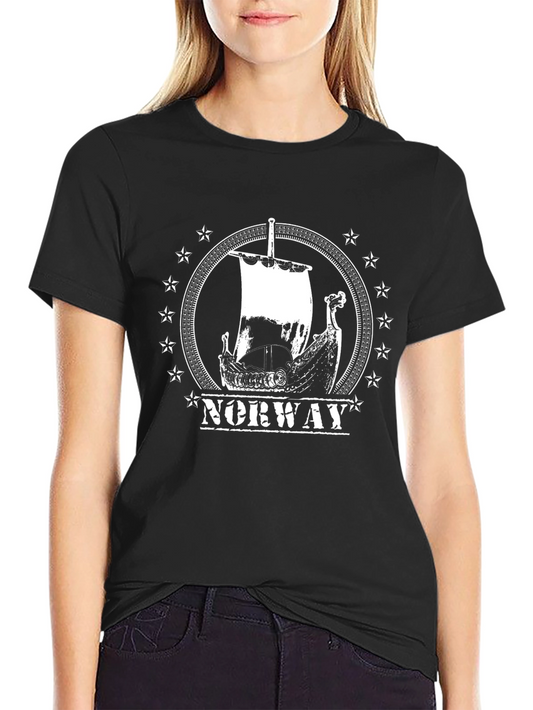 Norway Viking Ship Graphic Tee