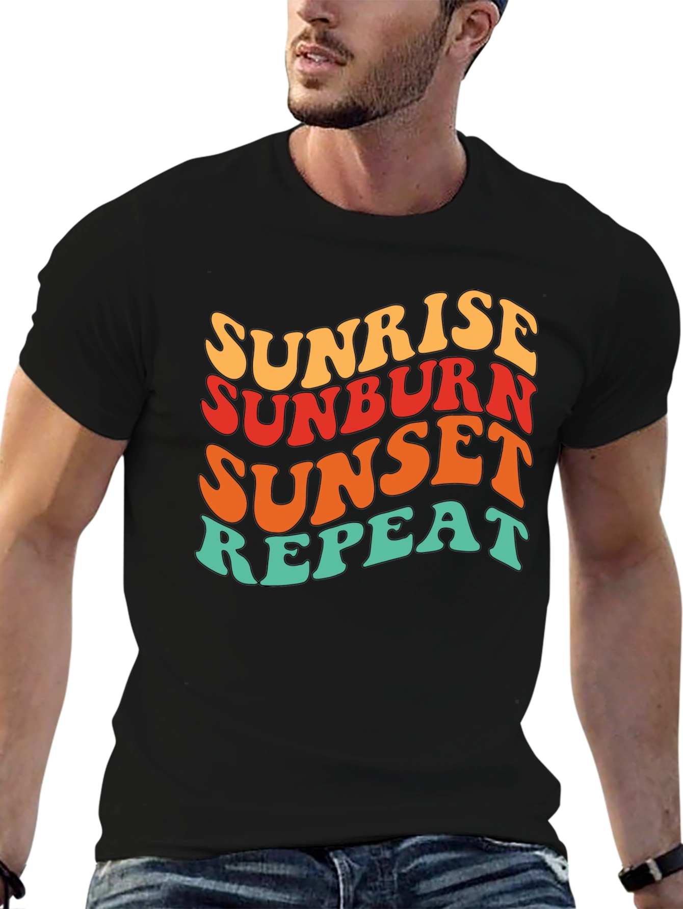 Sunrise Sunburn Sunset Repeat T-Shirt