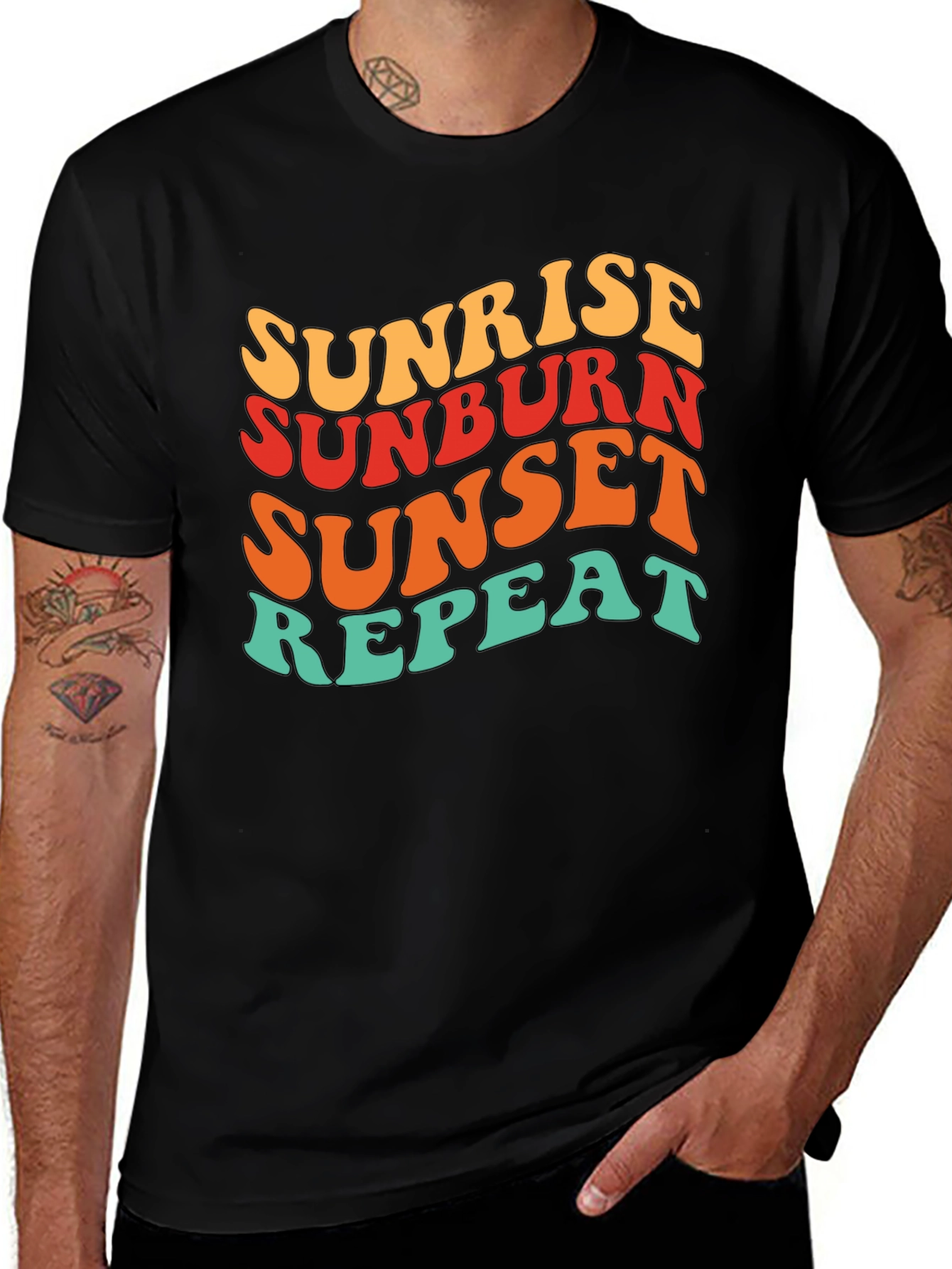 Sunrise Sunburn Sunset Repeat T-Shirt