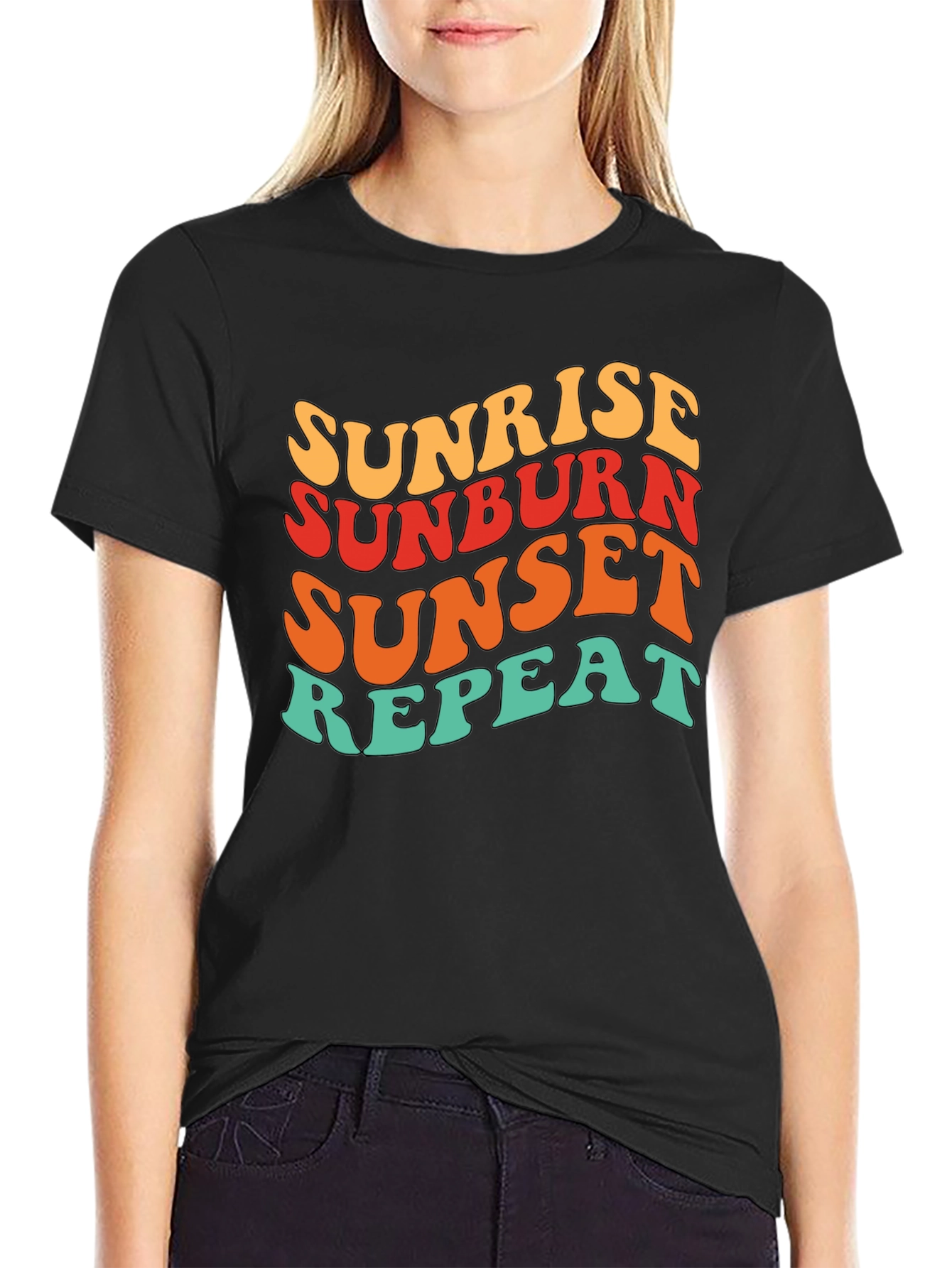 Sunrise Sunburn Sunset Repeat T-Shirt