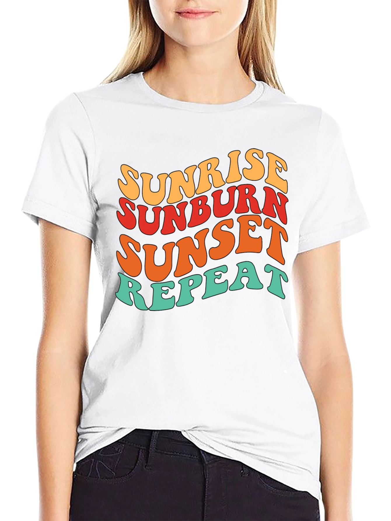 Sunrise Sunburn Sunset Repeat T-Shirt