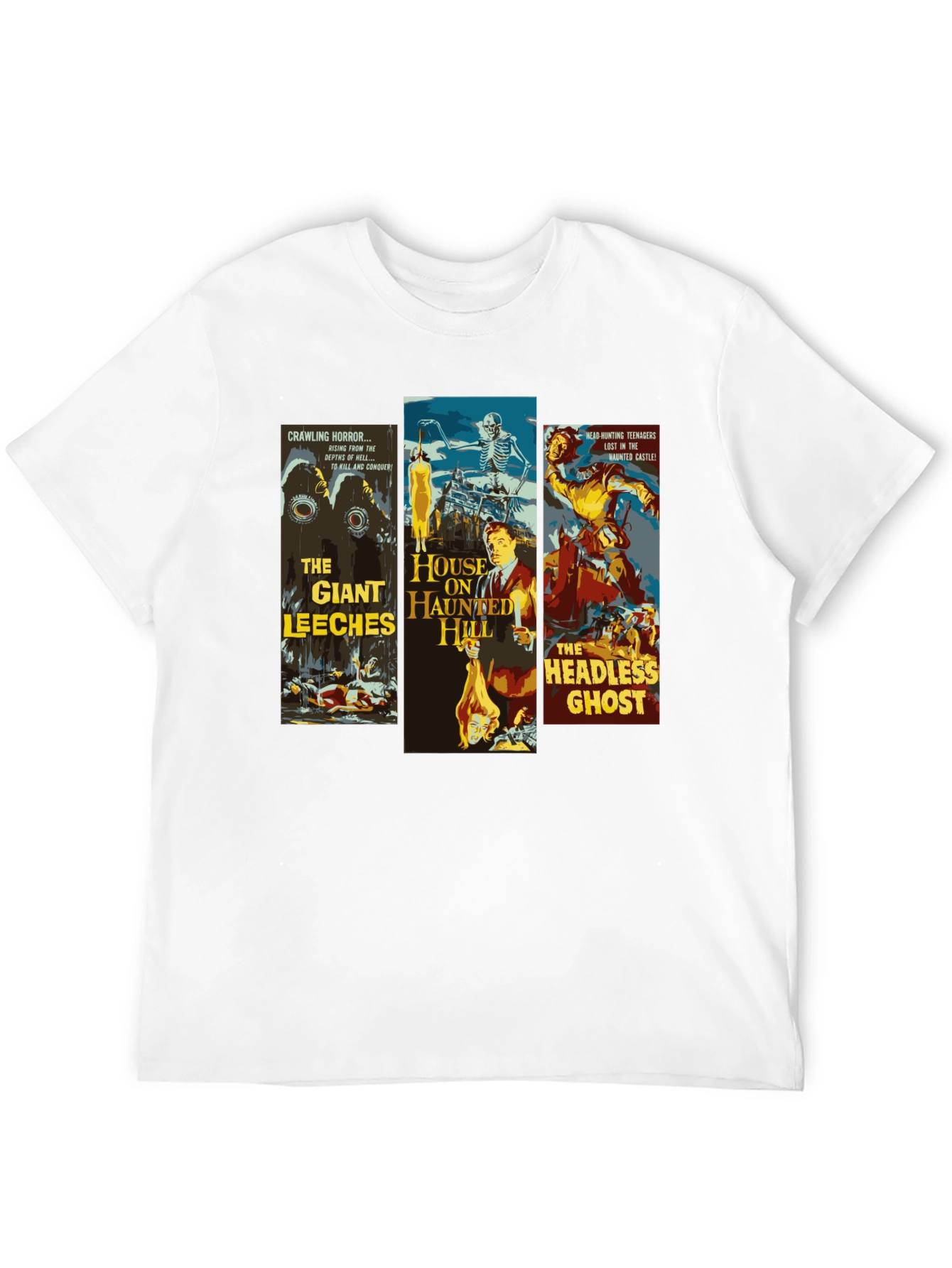 Horror Movie Poster Collage Graphic T-Shirt