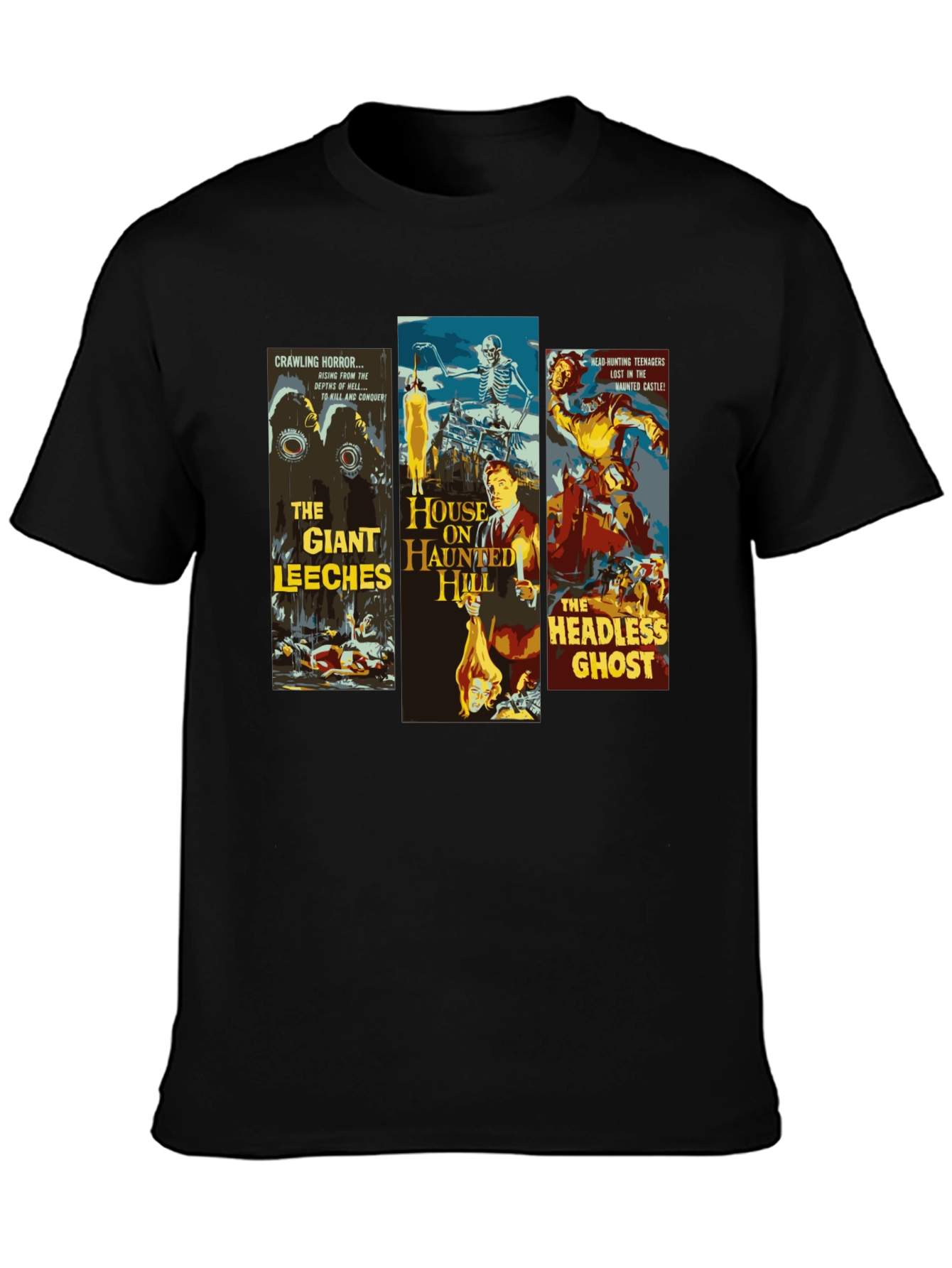 Horror Movie Poster Collage Graphic T-Shirt