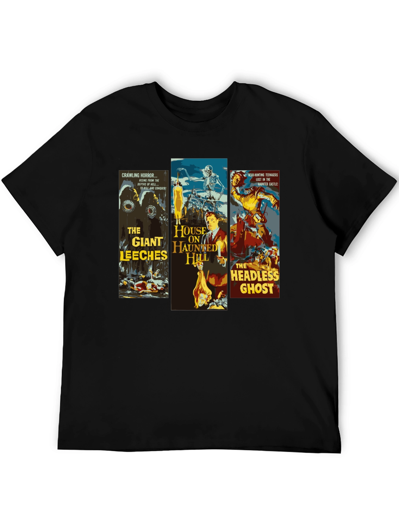 Horror Movie Poster Collage Graphic T-Shirt