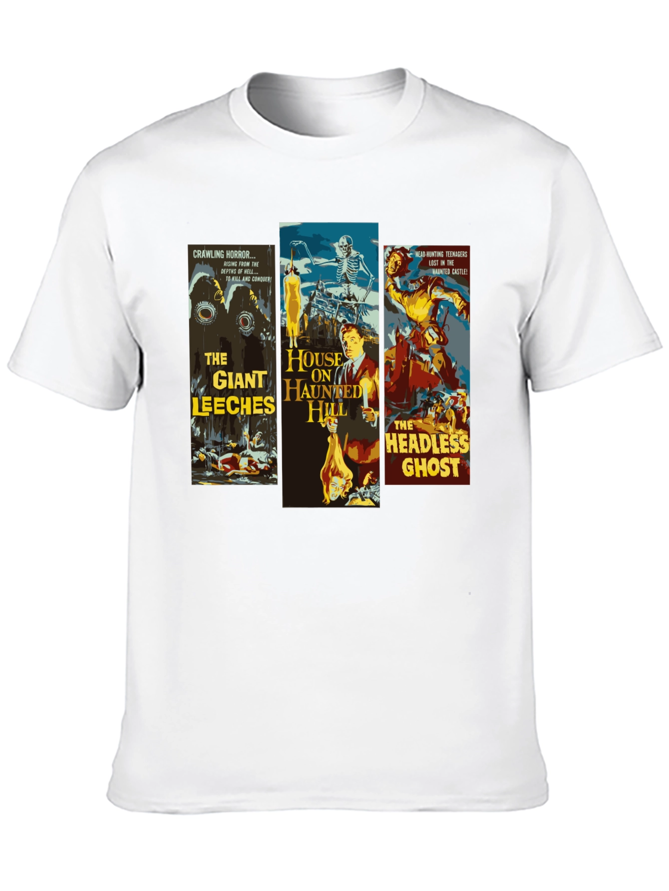 Horror Movie Poster Collage Graphic T-Shirt