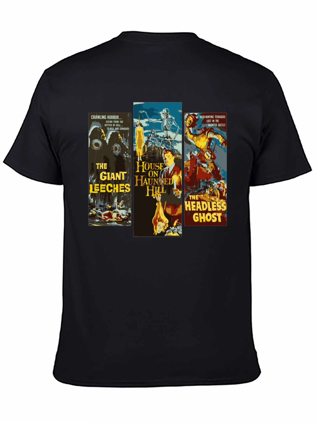 Horror Movie Poster Collage Graphic T-Shirt