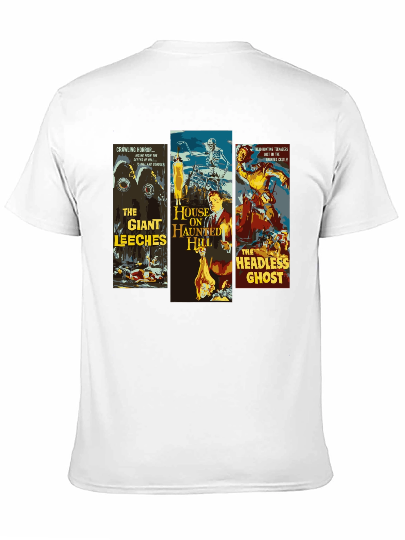 Horror Movie Poster Collage Graphic T-Shirt