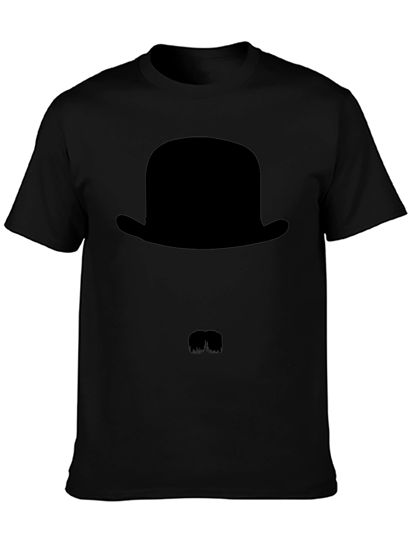 Mens Black Bowler Hat Graphic Tee