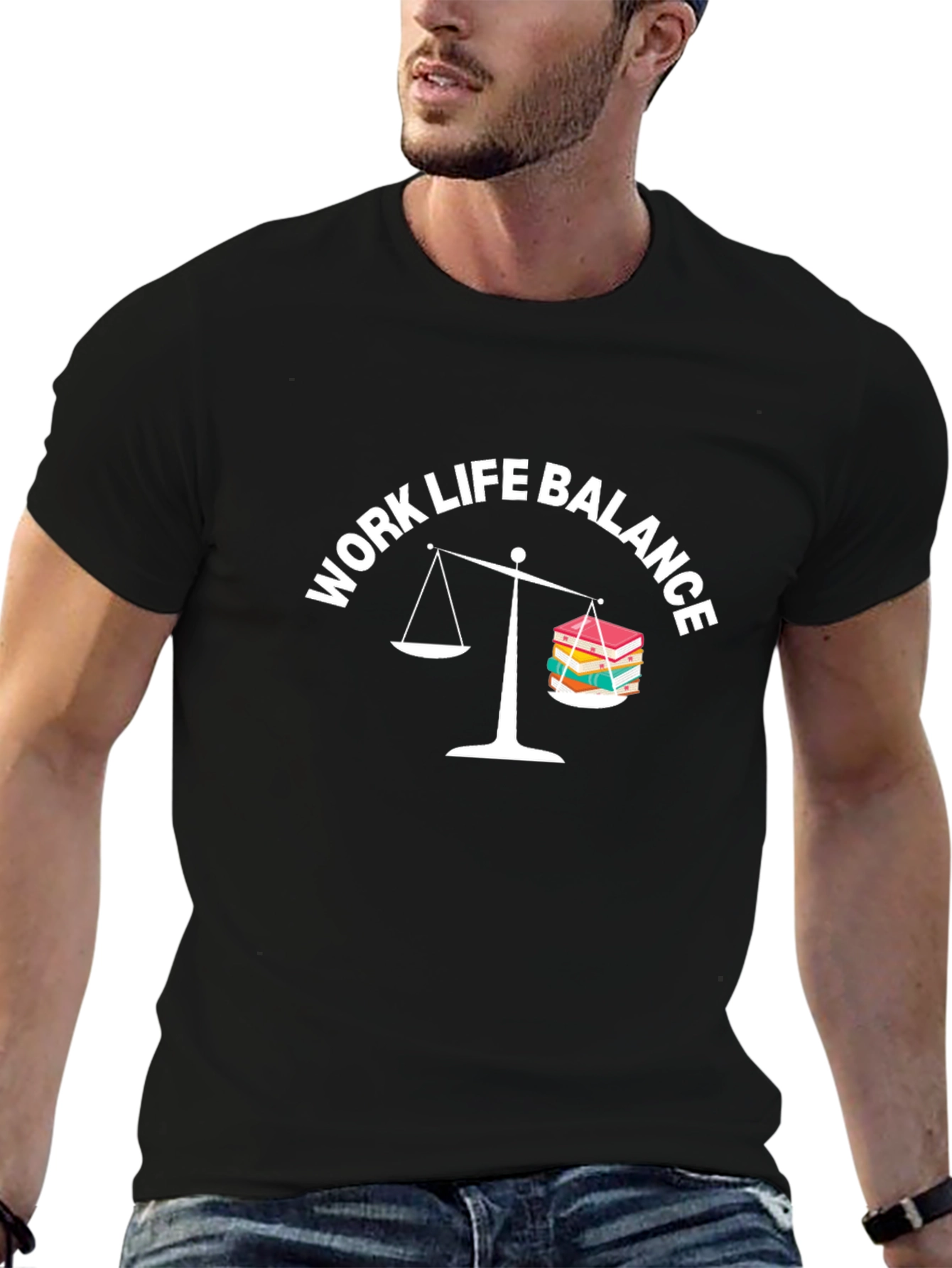 Work Life Balance Graphic Tee - Black