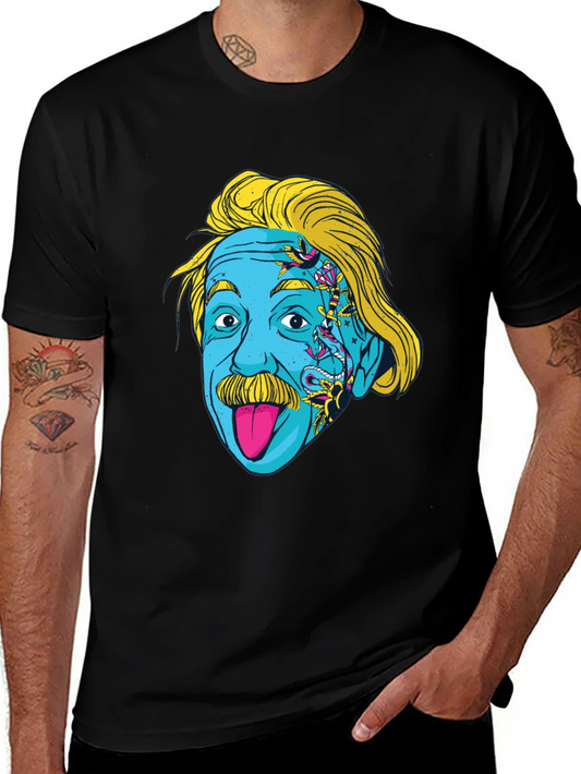Einstein Tattoo Art Black T-Shirt