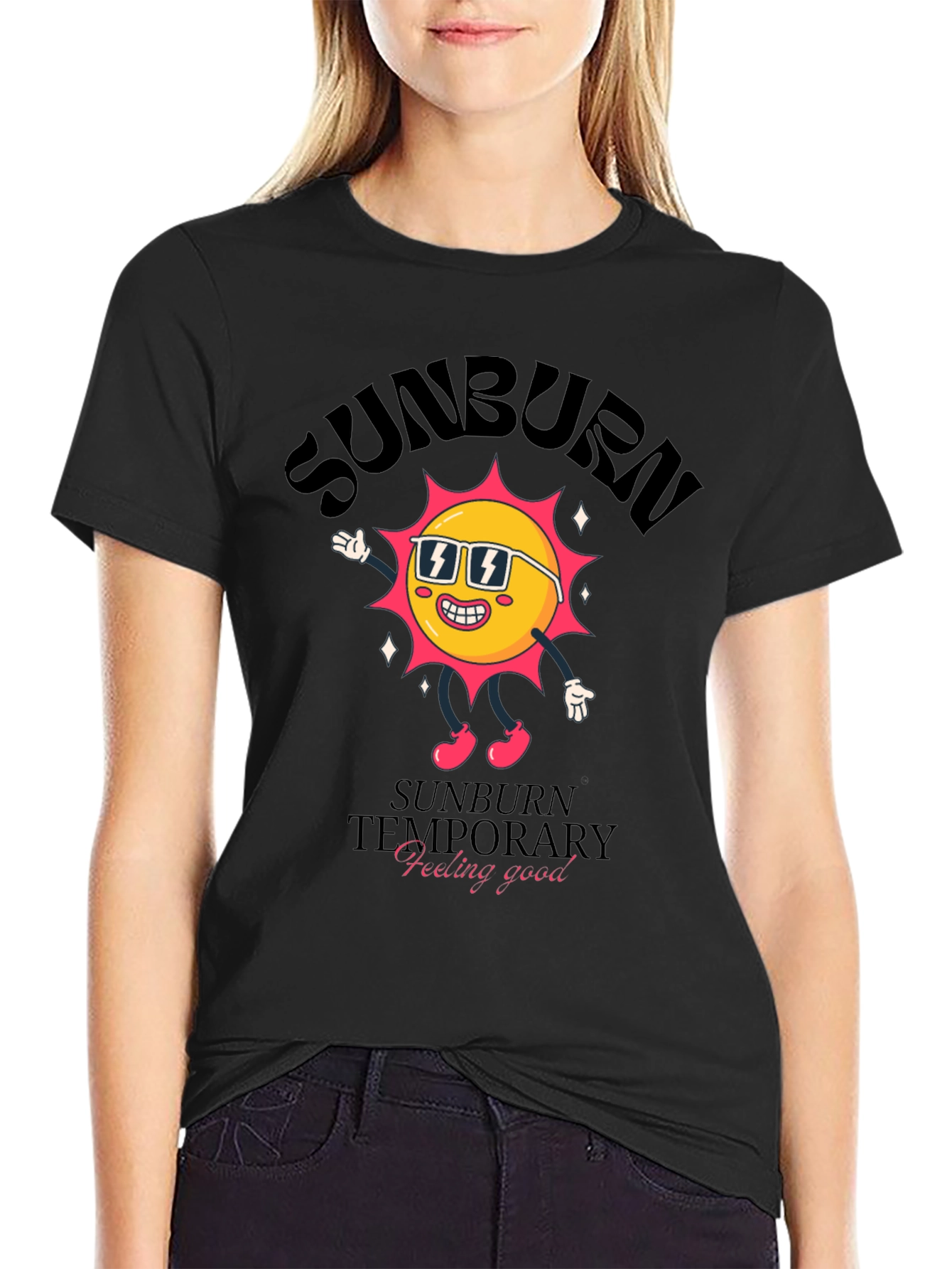 Sunburn Temporary Feeling Good Graphic Tee