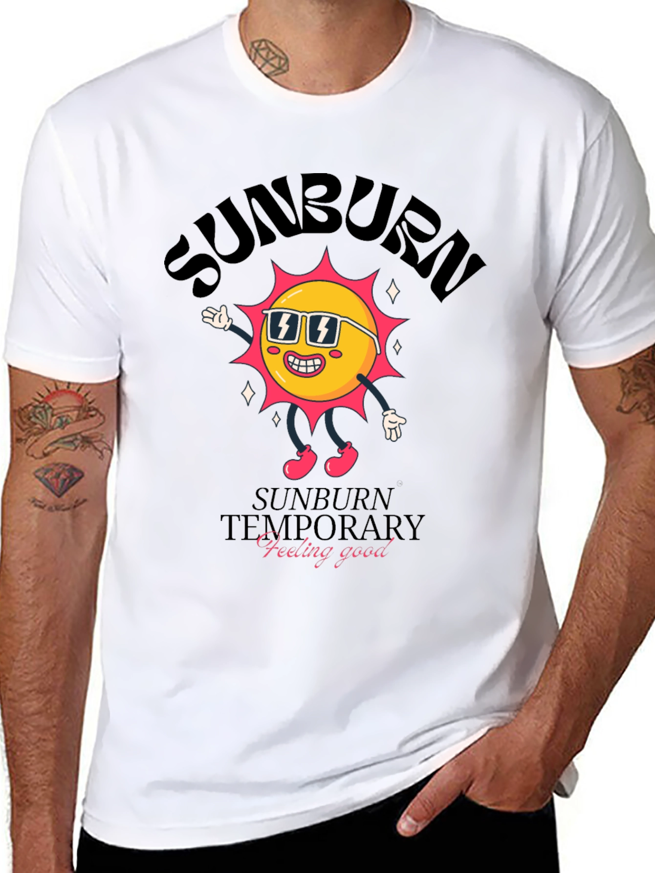 Sunburn Temporary Feeling Good Graphic Tee