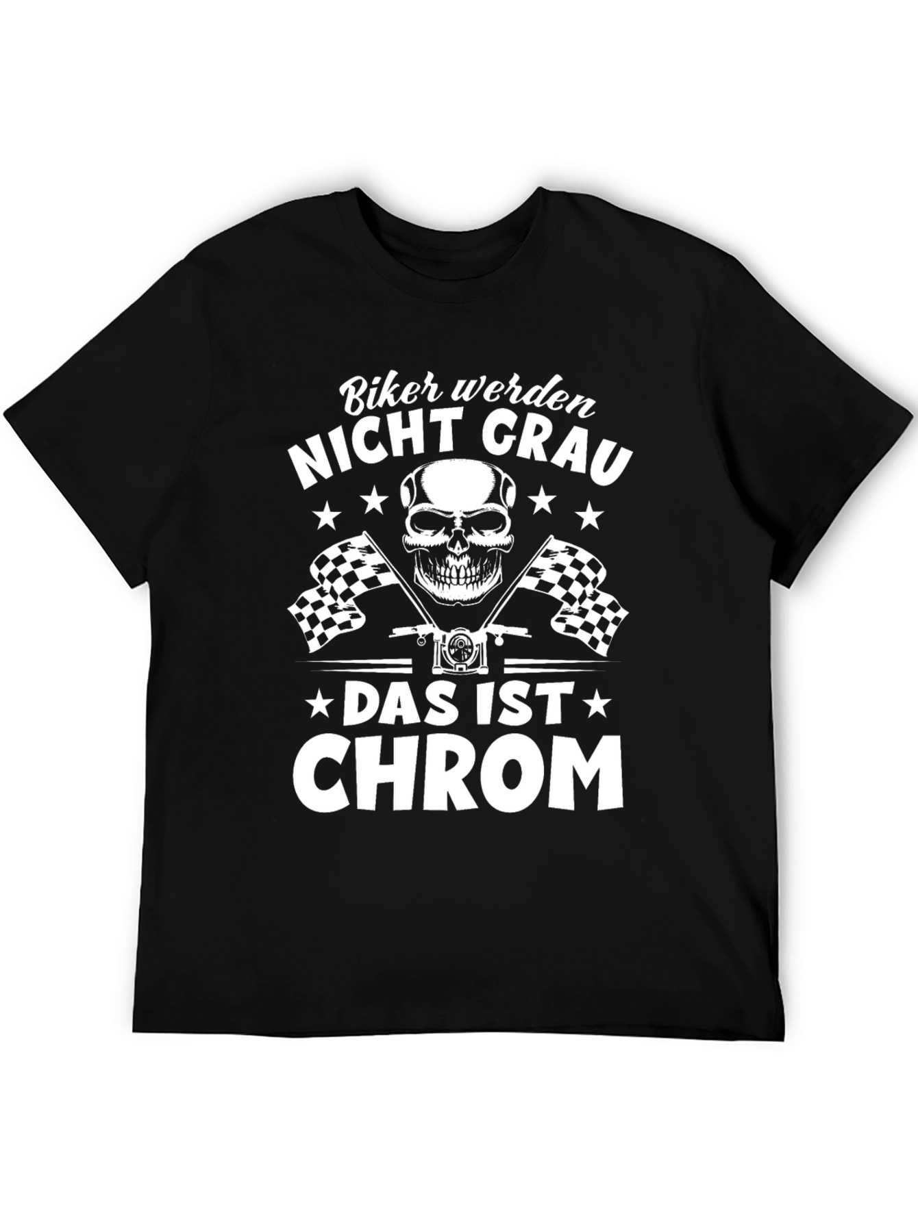 Biker Werden Nicht Grau T-Shirt: Chrome Design