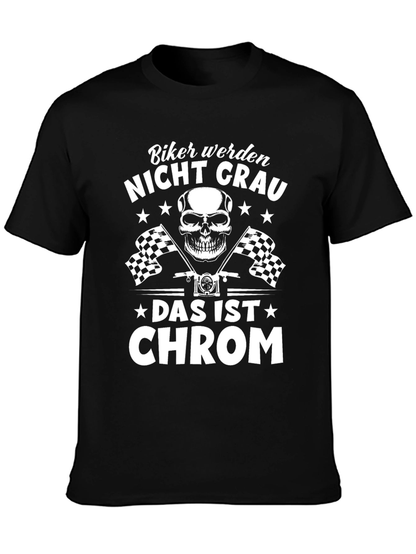 Biker Werden Nicht Grau T-Shirt: Chrome Design