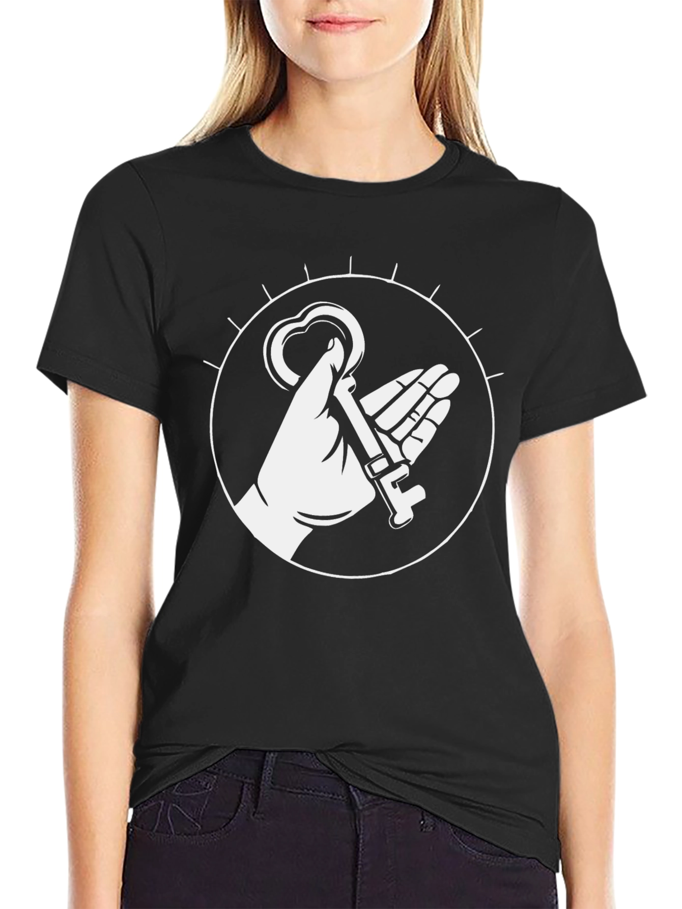 Key to My Heart Graphic Tee - Black