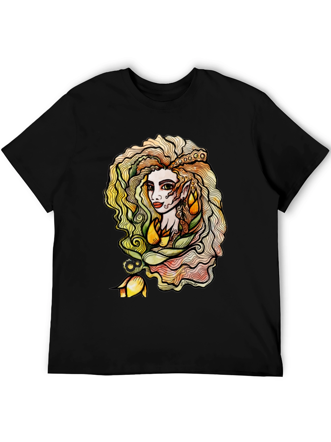 Mystic Elf Black T-Shirt