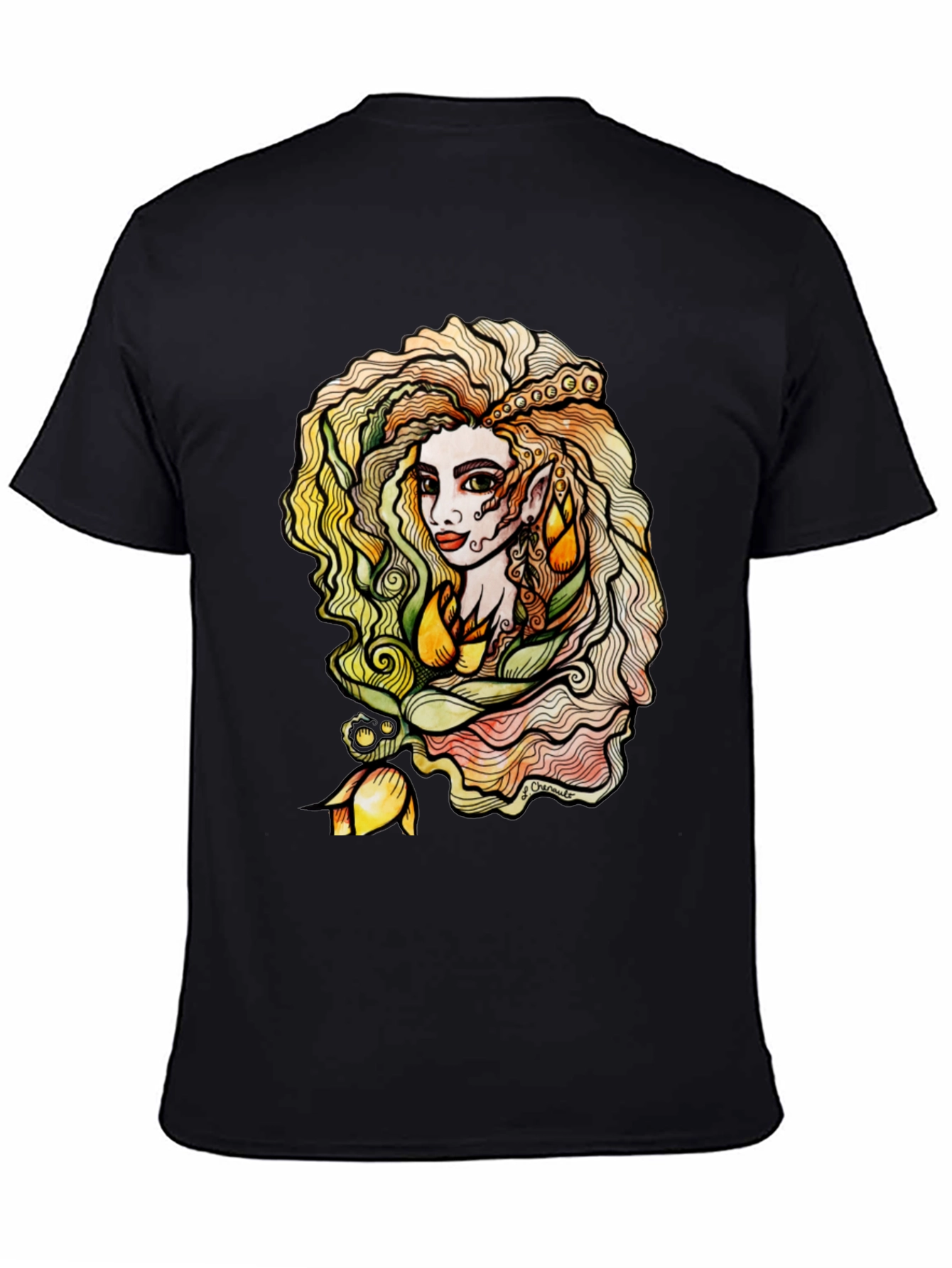 Mystic Elf Black T-Shirt