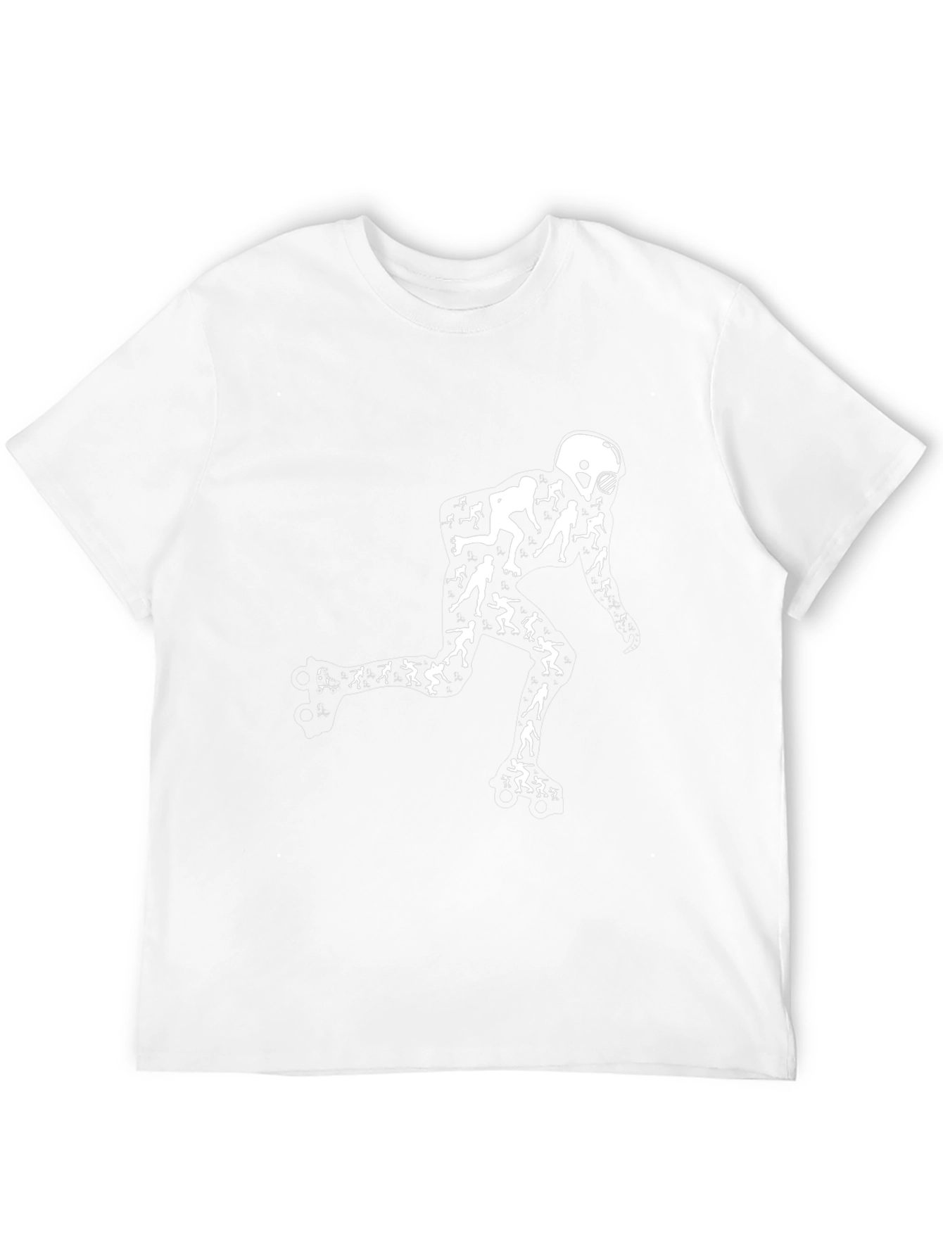 Roller Skate Enthusiast Graphic Tee - Black Cotton