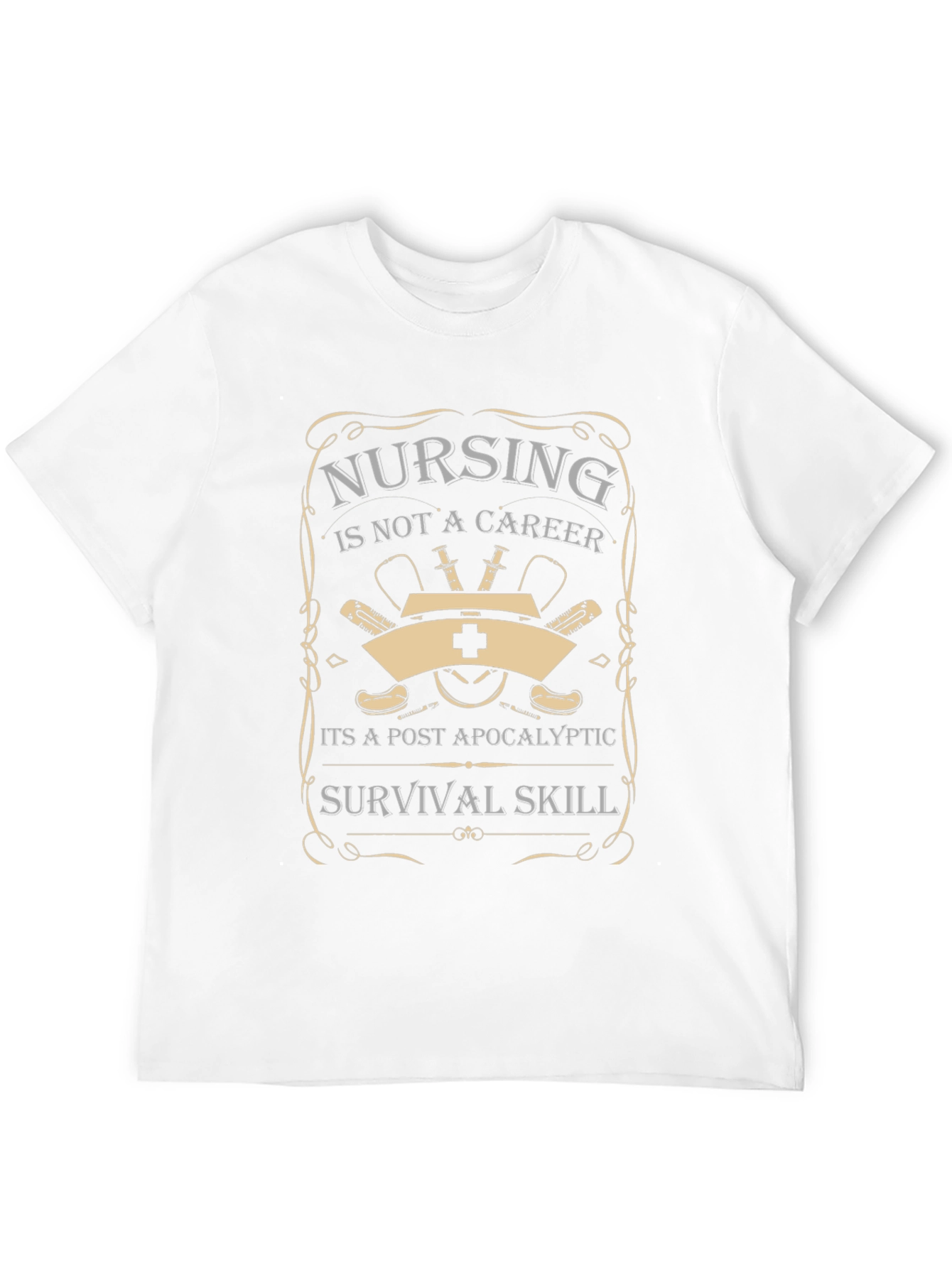 Nursing Post-Apocalyptic Survival Skill Graphic T-Shirt