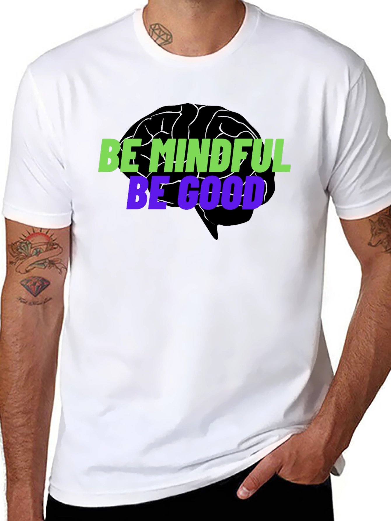 Mindful & Good Black Graphic Tee
