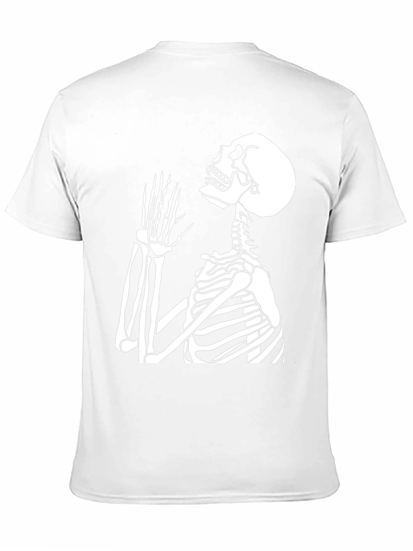 Skeleton Graphic T-Shirt - Black Crew Neck Tee