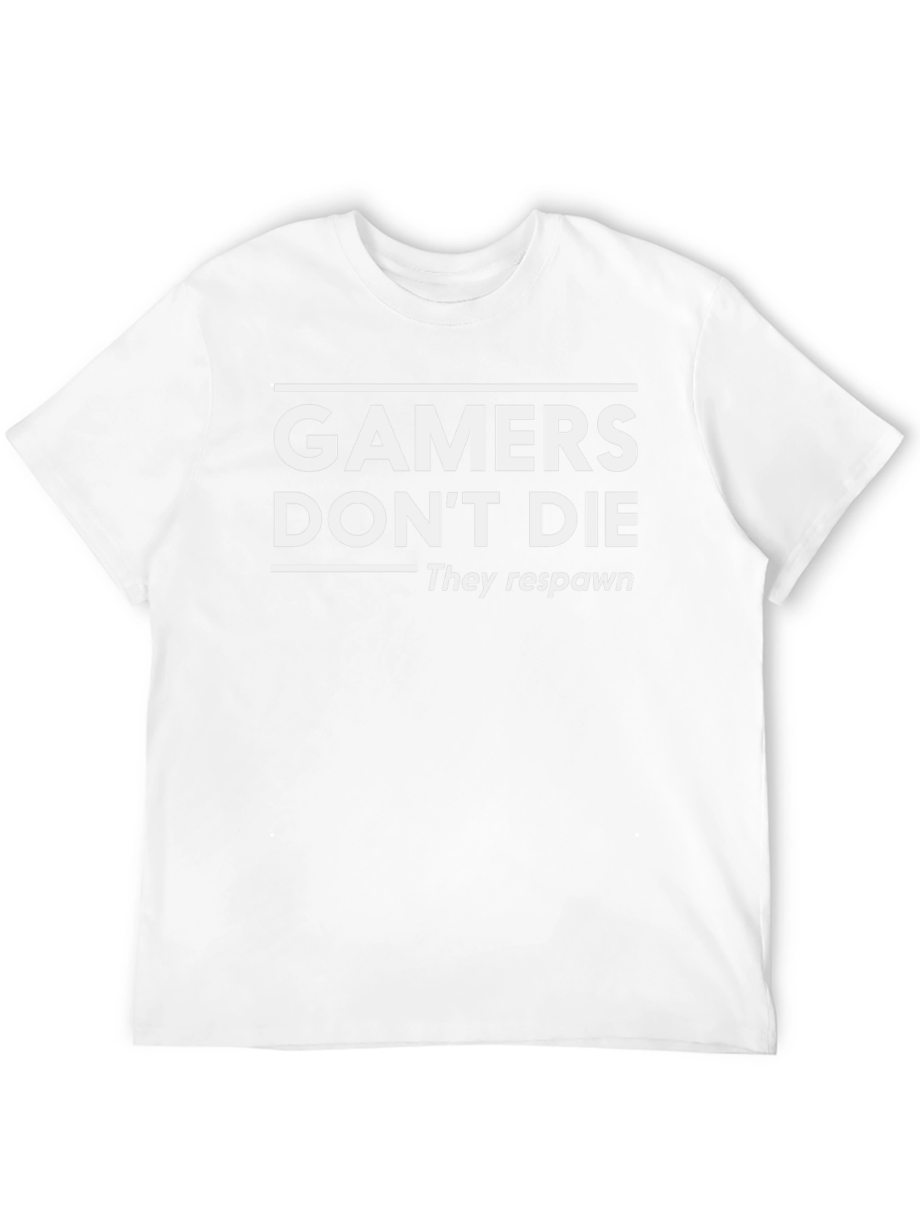 Gamers Dont Die They Respawn Black T-Shirt