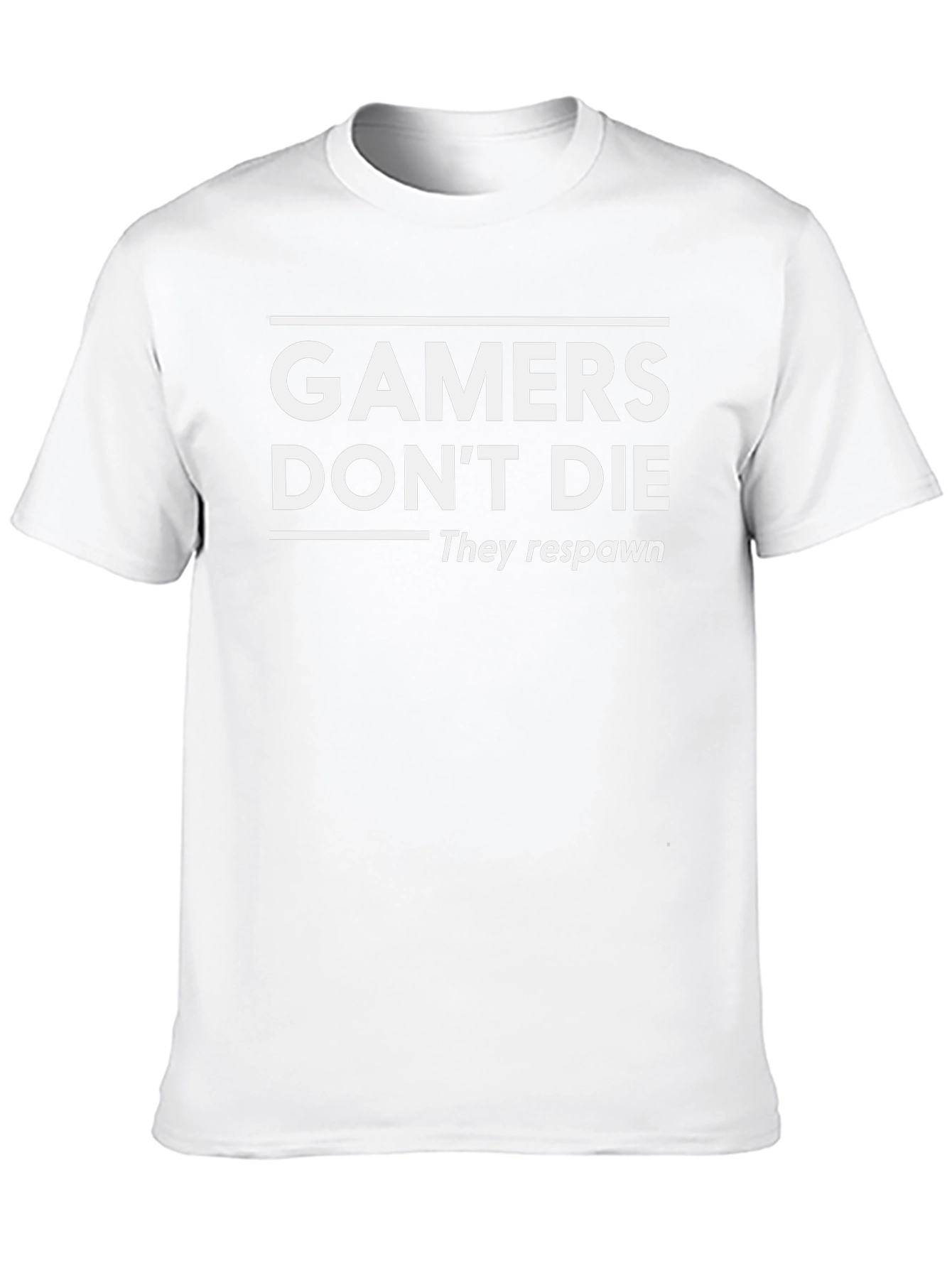 Gamers Dont Die They Respawn Black T-Shirt