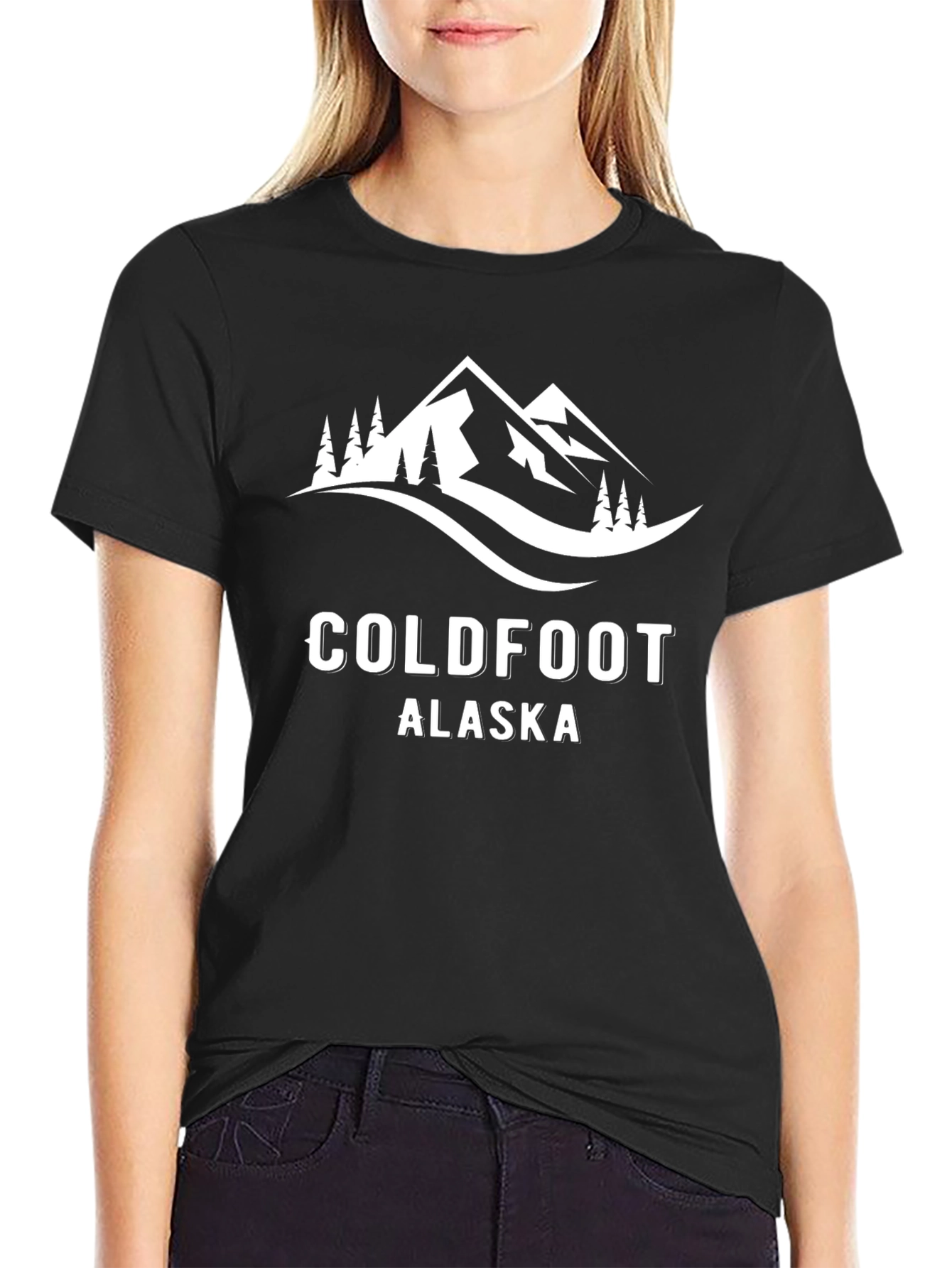 Coldfoot Alaska Mountain Graphic Tee - Black