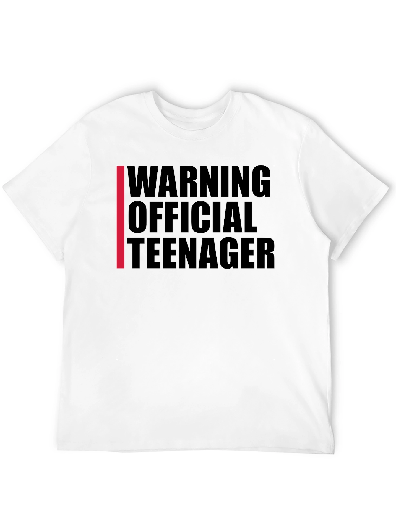 Warning Official Teenager T-Shirt - Black